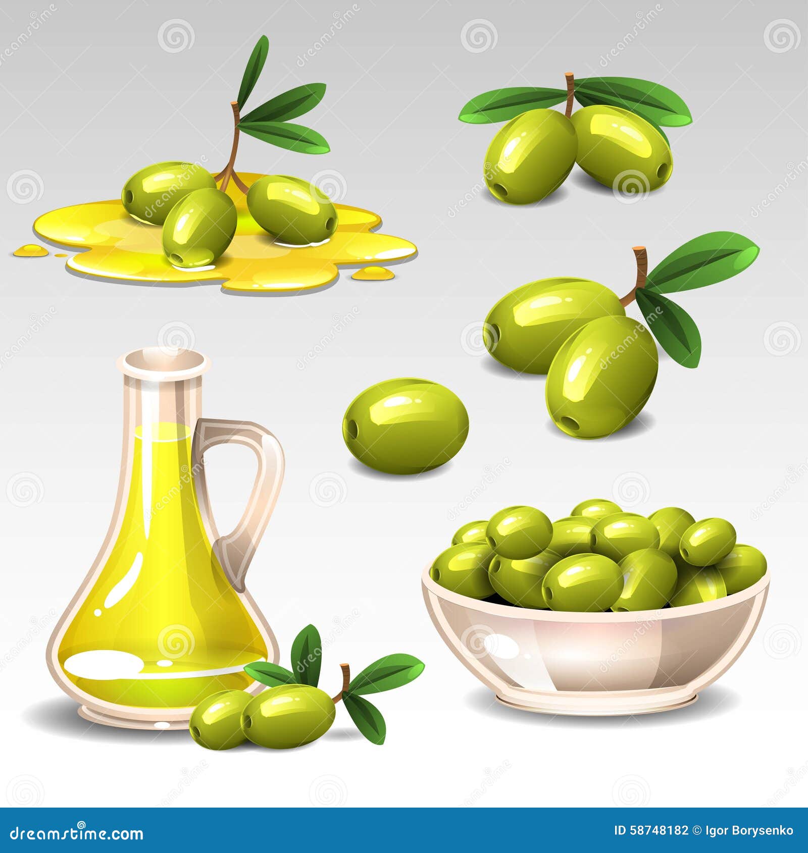 Green olives set stock vector. Illustration of eating 58748182