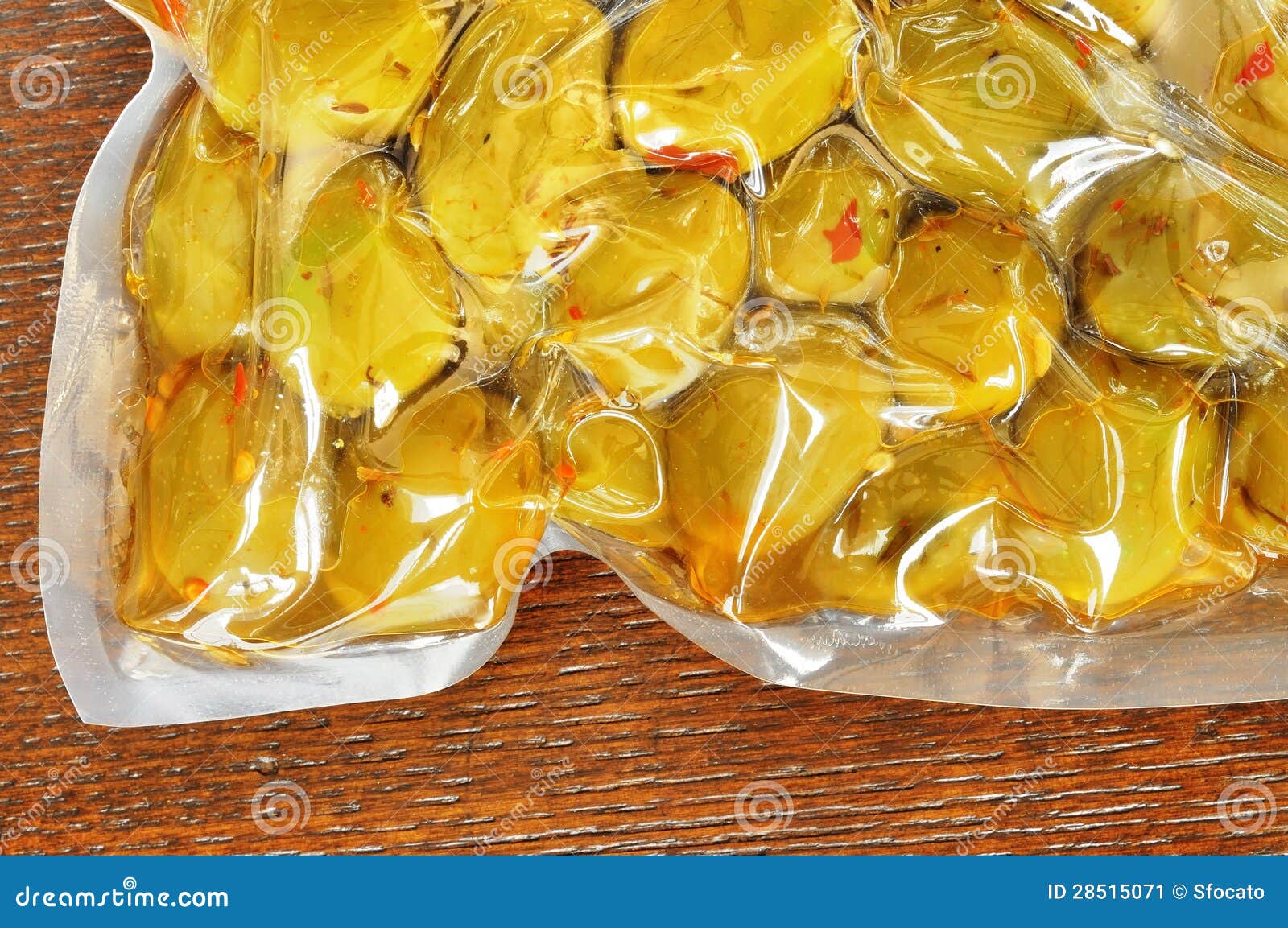 Green Olives in a Vacuum Packaging Stock Image Image of green