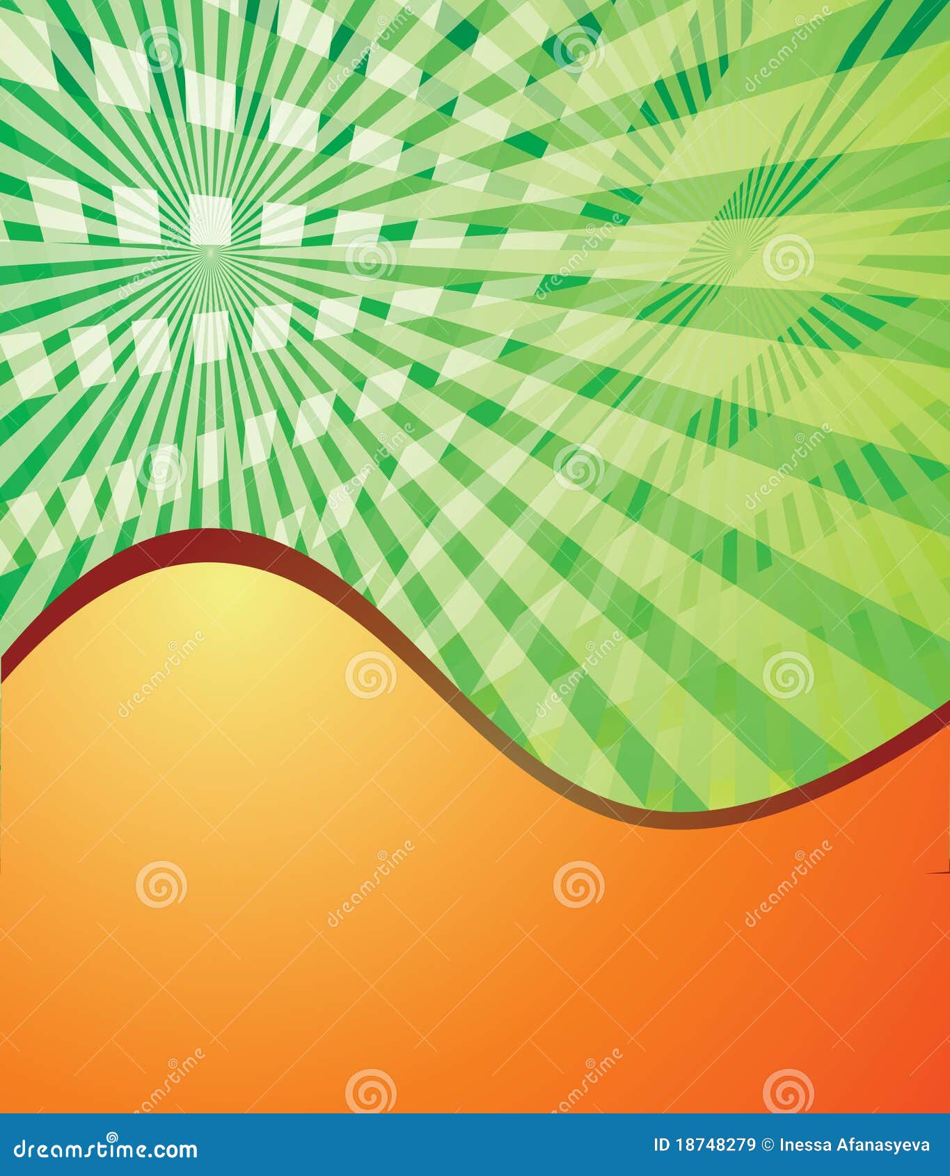Green and Orange Abstract Background. Eps10 Stock Vector Illustration