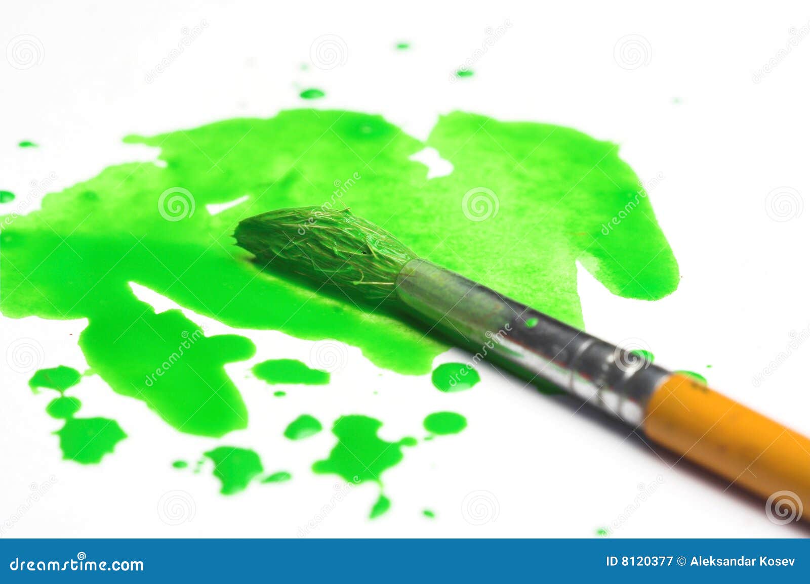 Green paint stock image. Image of liquid, splatter, 8120377