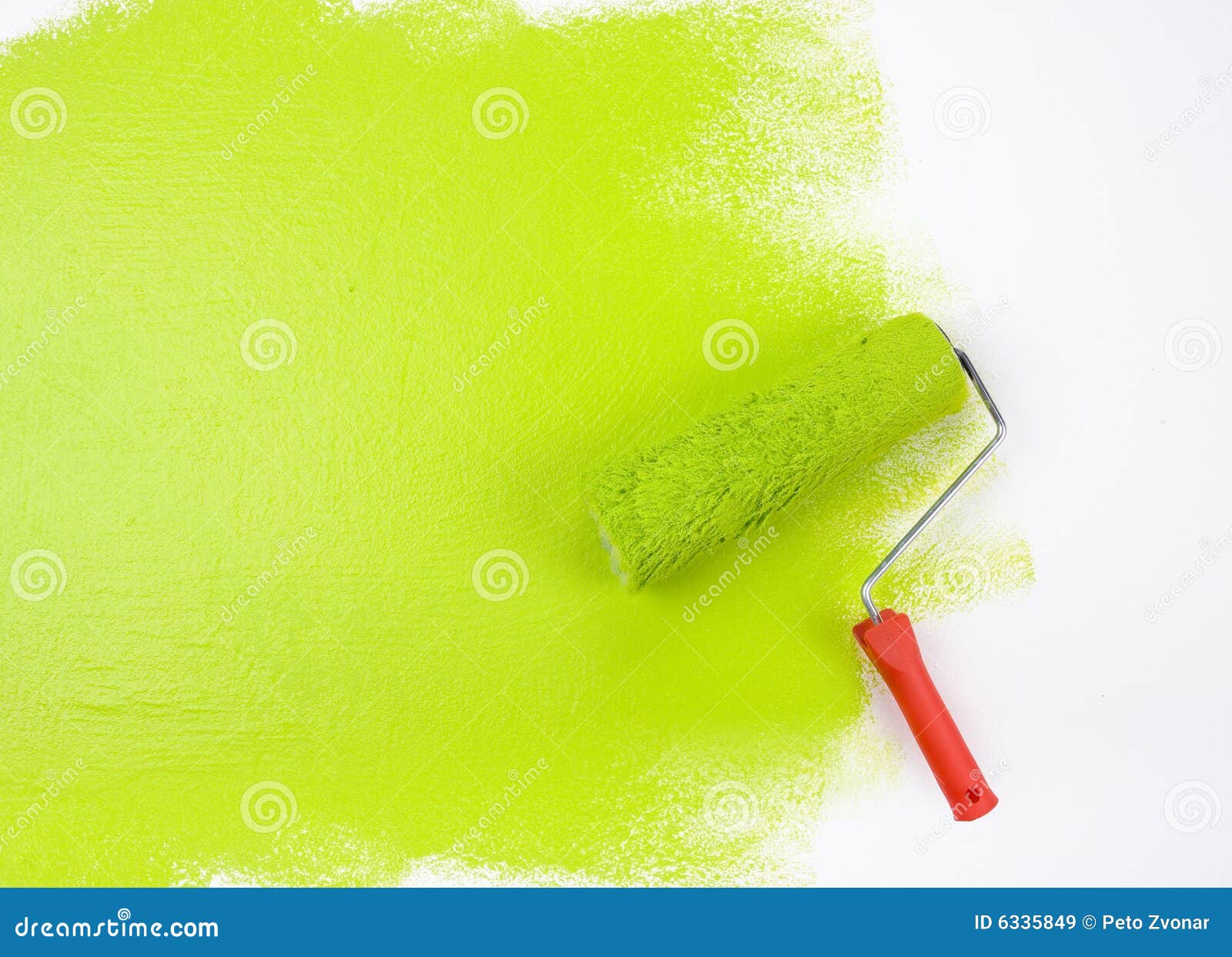 Green paint roller stock image. Image of recovering, isolated 6335849