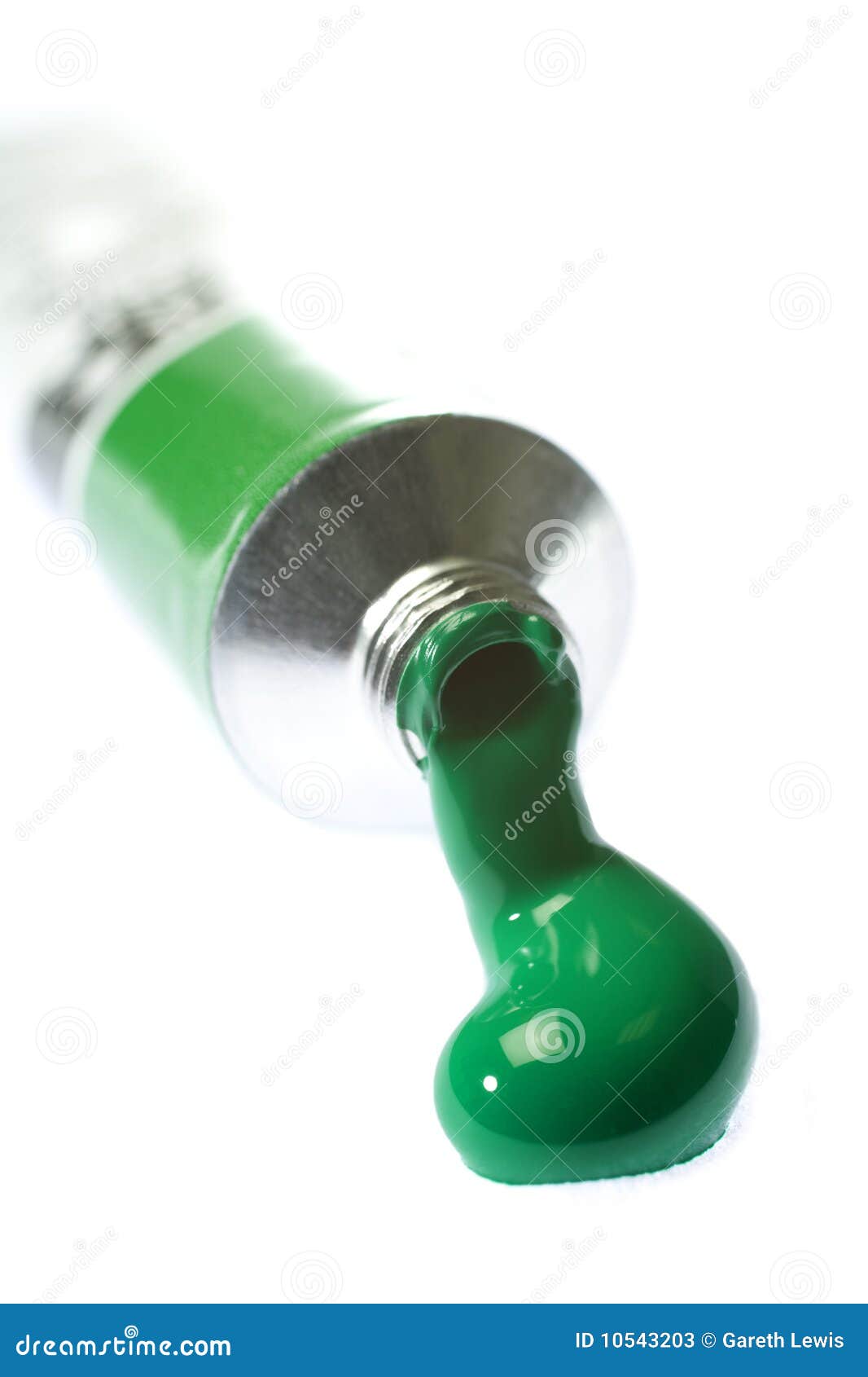 Green Paint Squeezed from Tube Stock Image Image of spill, crafts