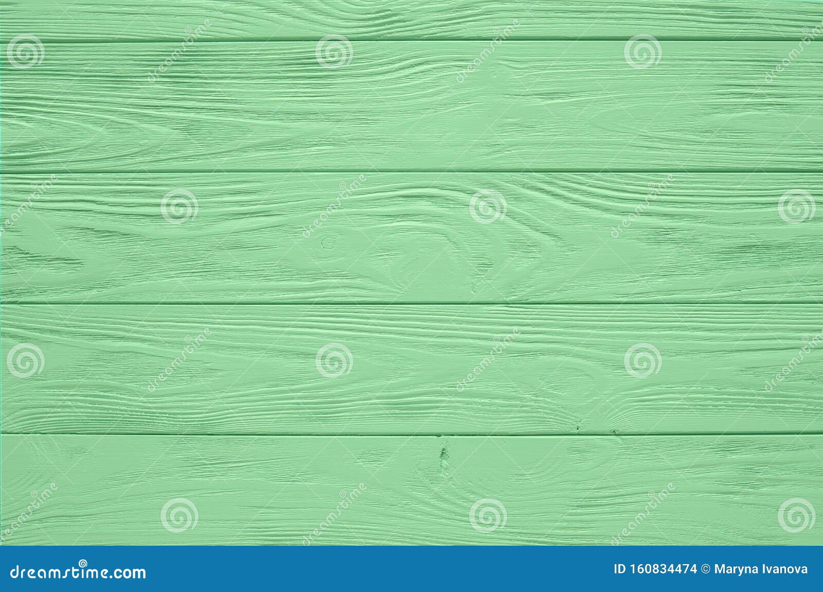 Green Painted Wood Board Texture and Background. Mint Color Stock Photo