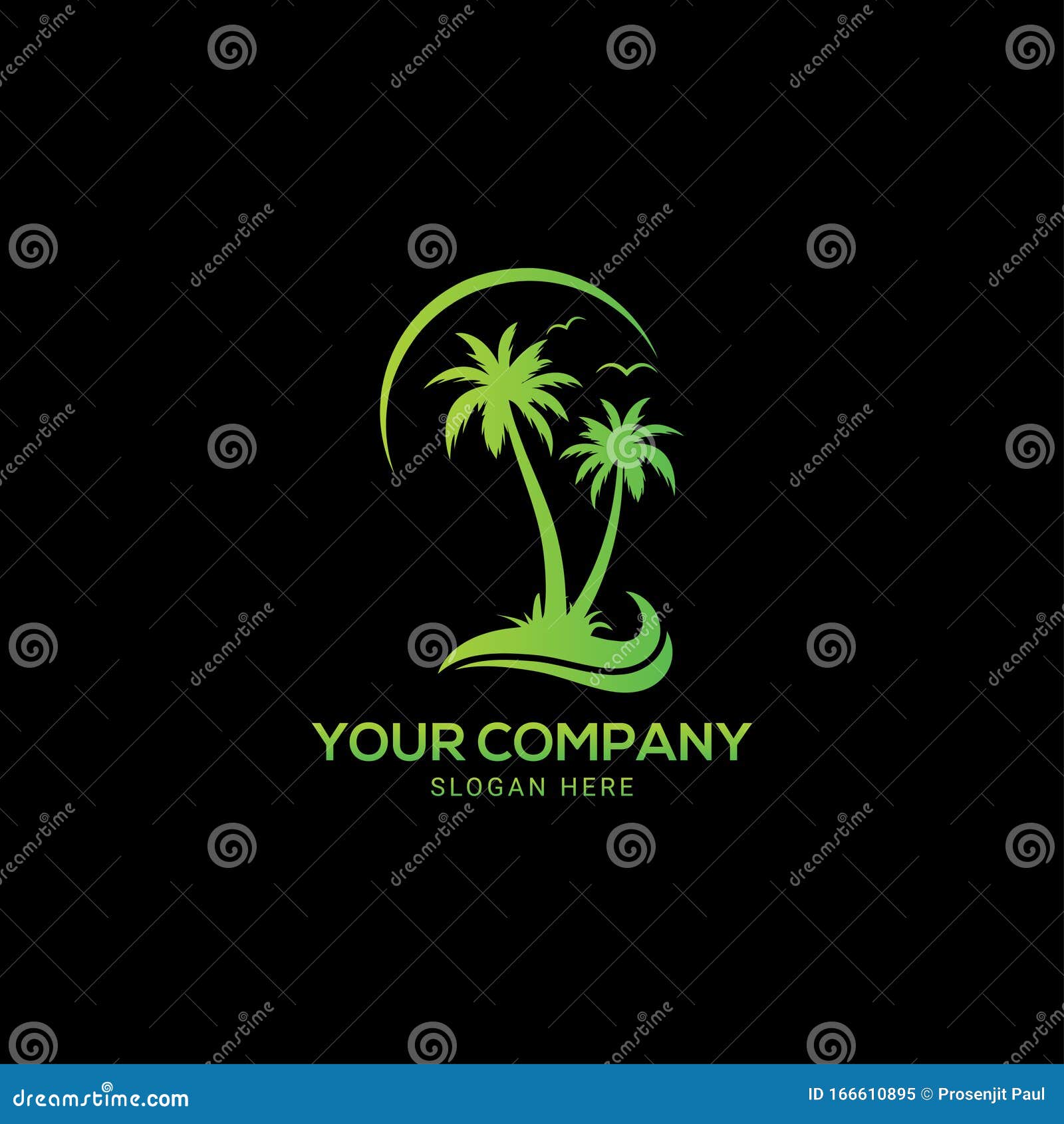 Green Palm Tree, Tree Logo Design Stock Vector - Illustration of vector ...