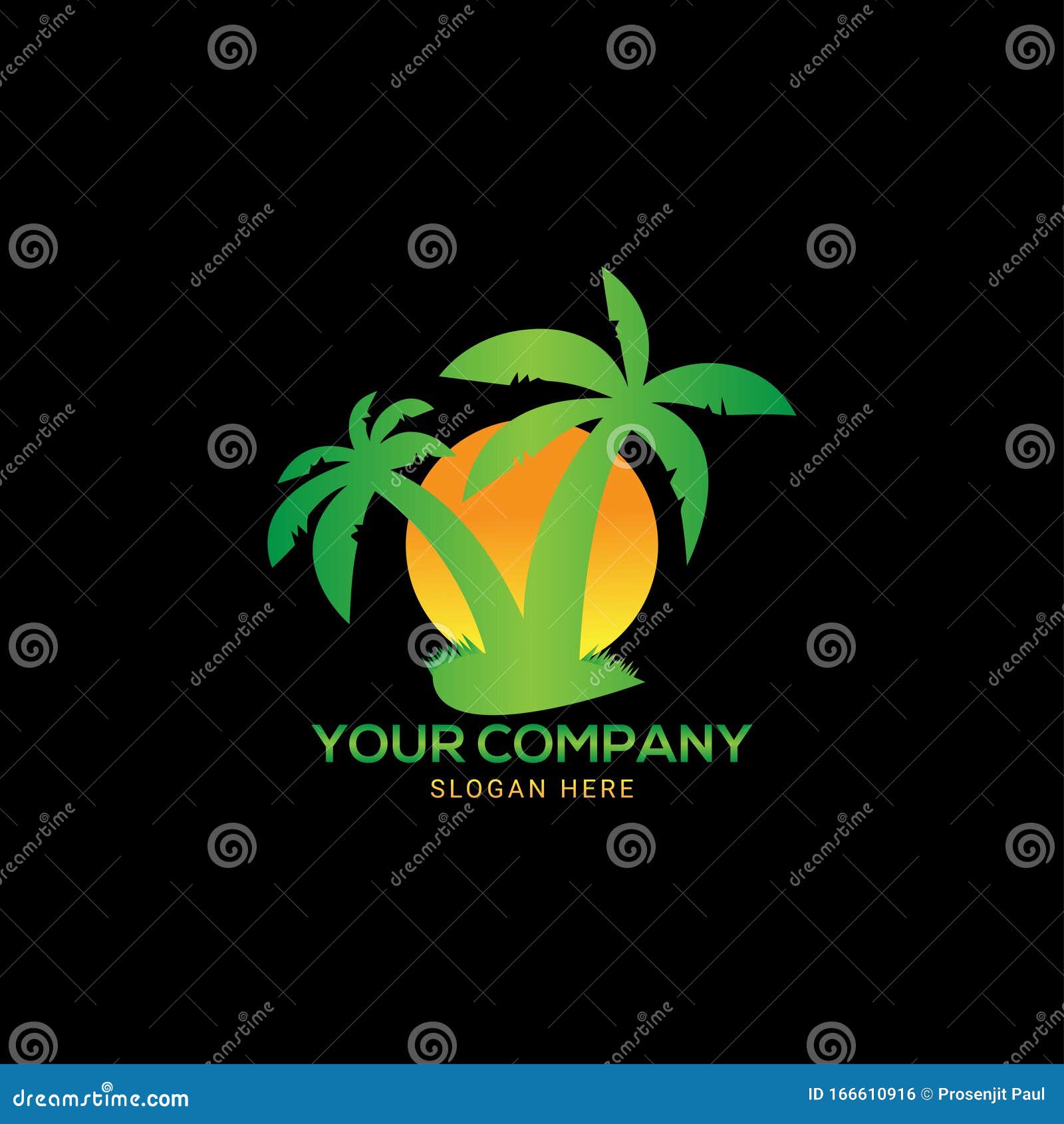 Green Palm Tree, Tree Logo Design Stock Vector - Illustration of palm ...