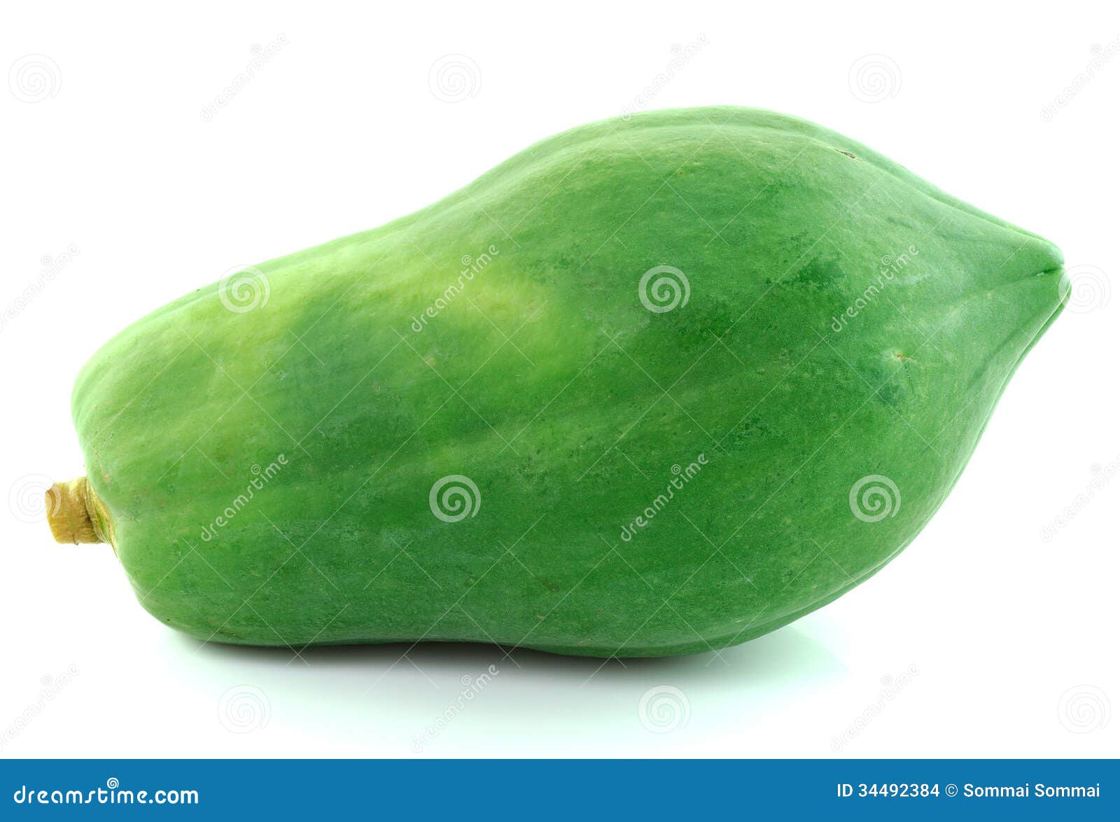Green Papaya On Background Stock Photo Image of half, exotic 34492384