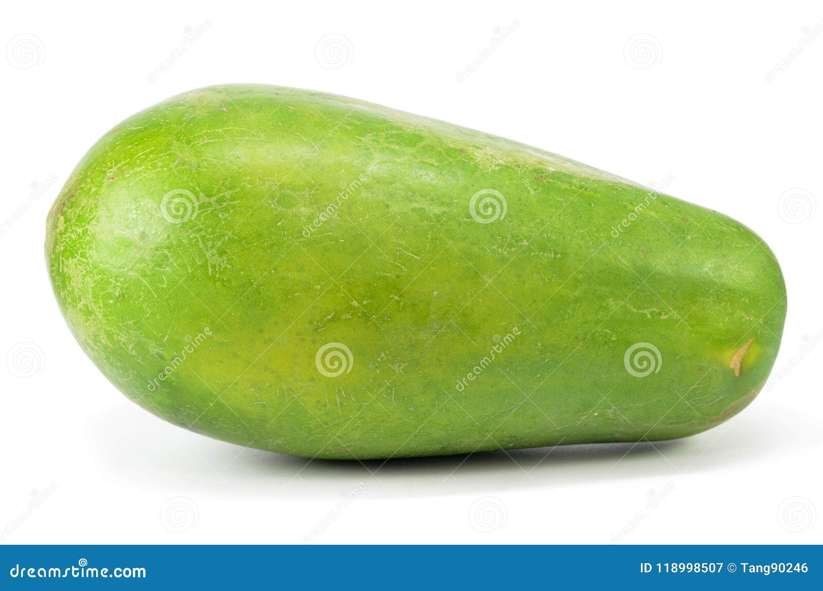 Green papaya isolated stock image. Image of food, isolated - 118998507