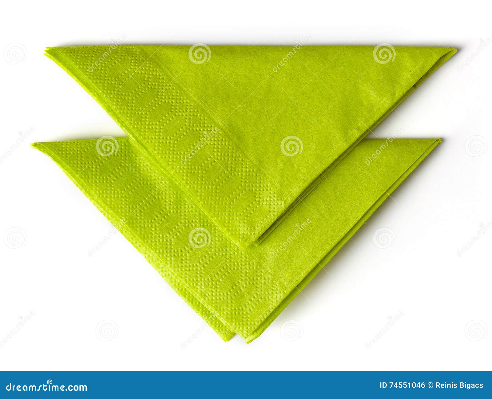 Green paper napkins stock photo. Image of kitchen, banquet 74551046