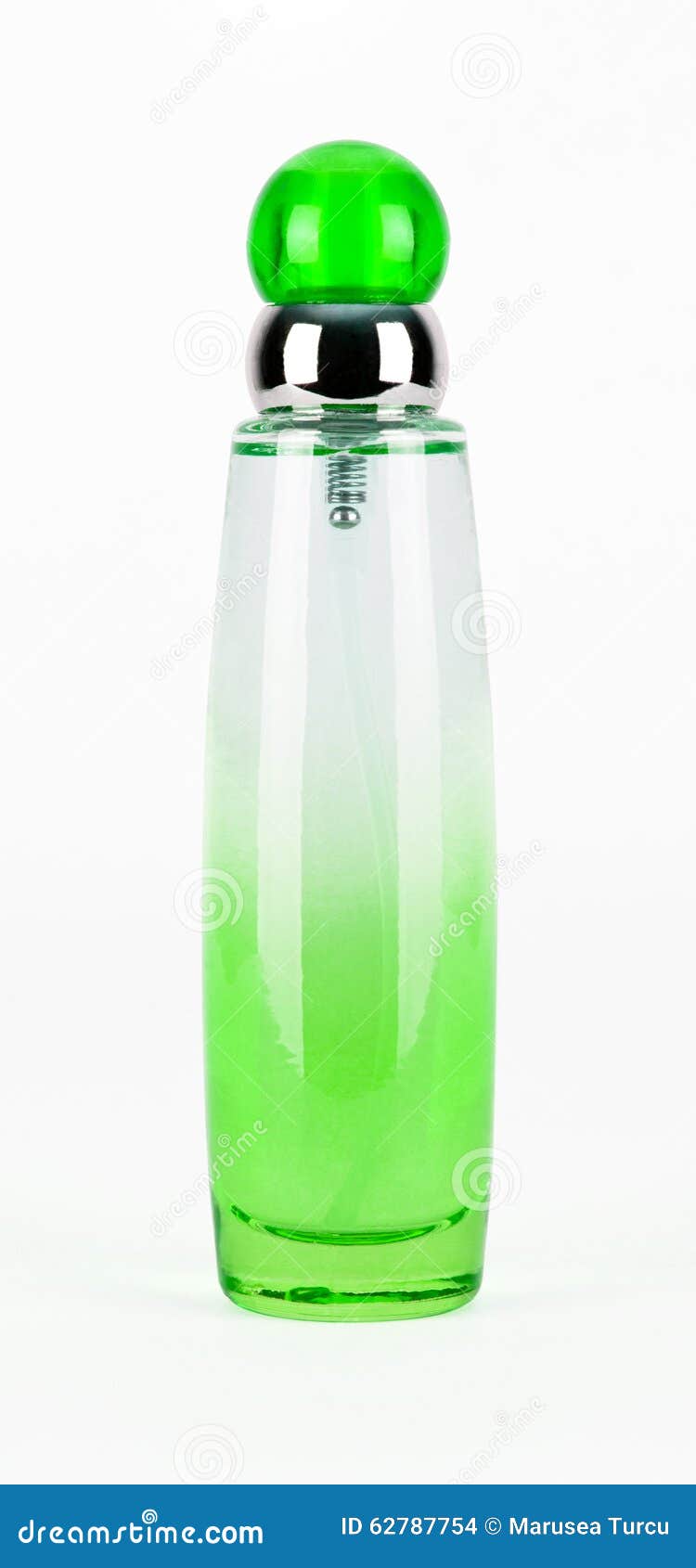 Green Parfume Bottle Isolated Stock Photo Image of feminine, isolated