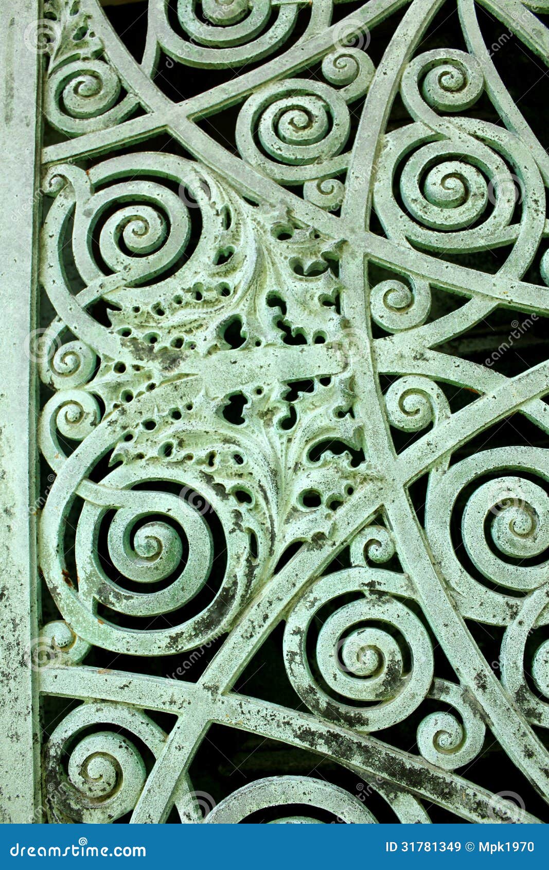 green patina door panel