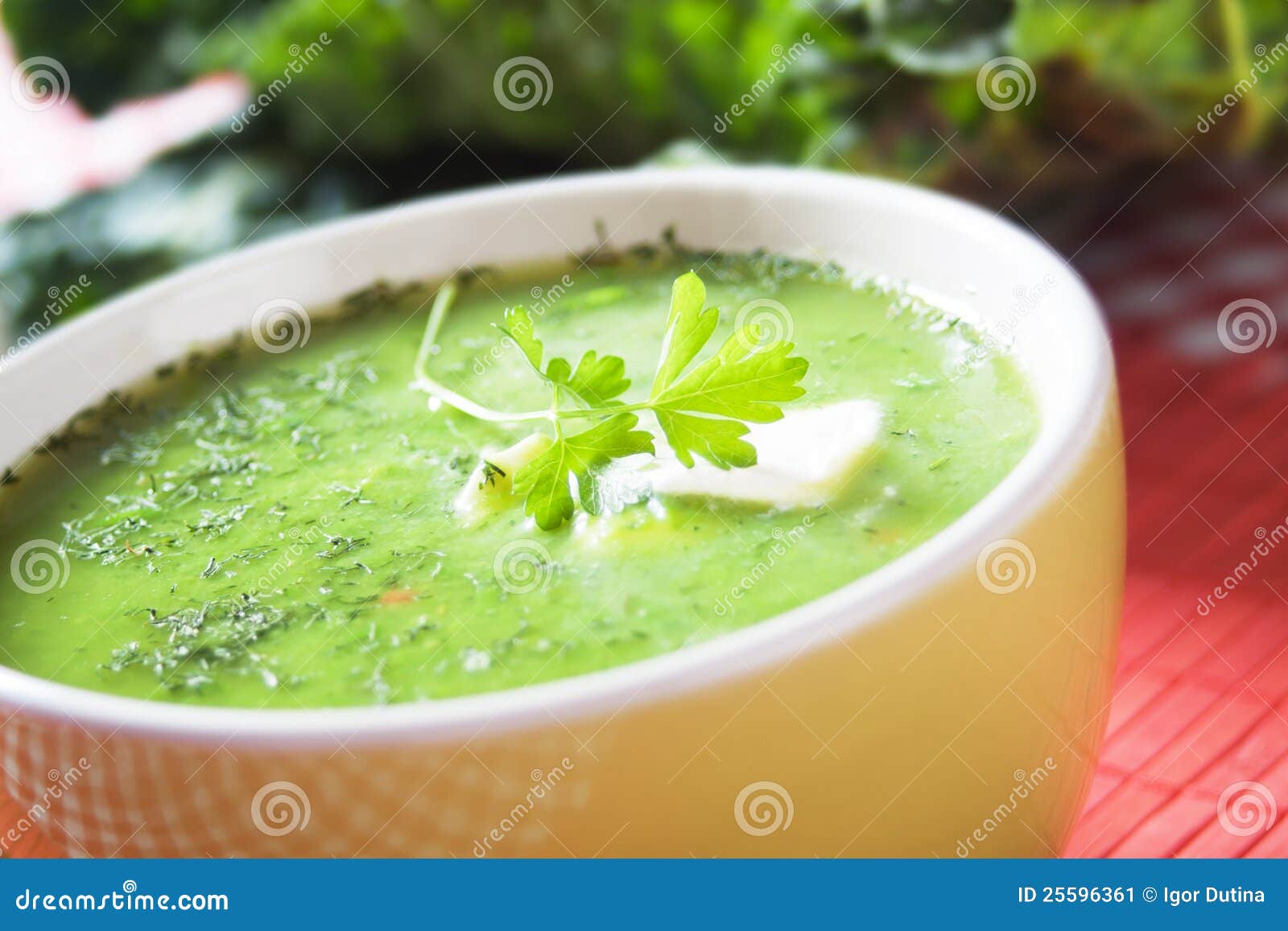 Green pea soup stock image. Image of photograph, healthy 25596361