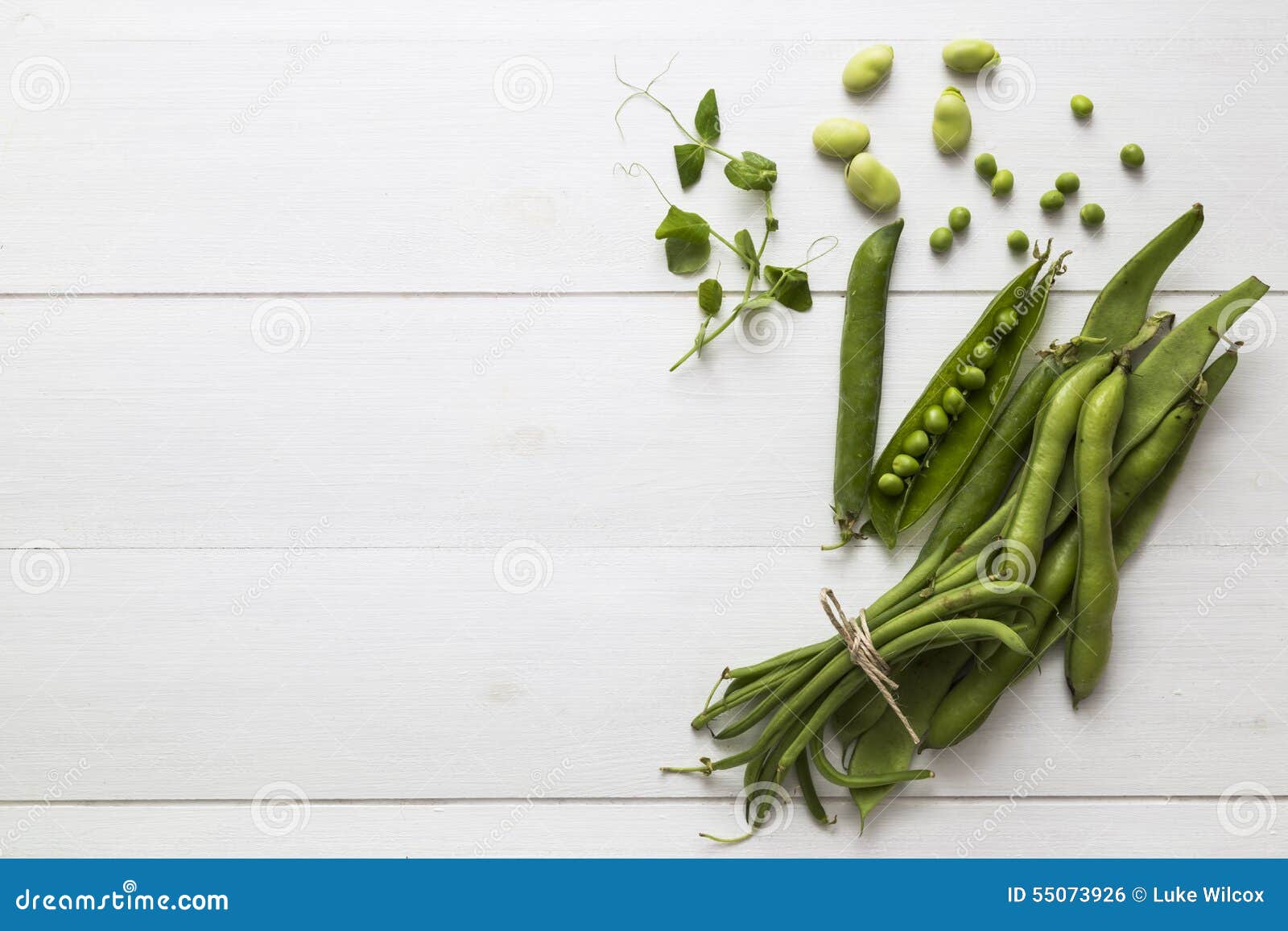 Green peas and beans stock photo. Image of food, bunch 55073926