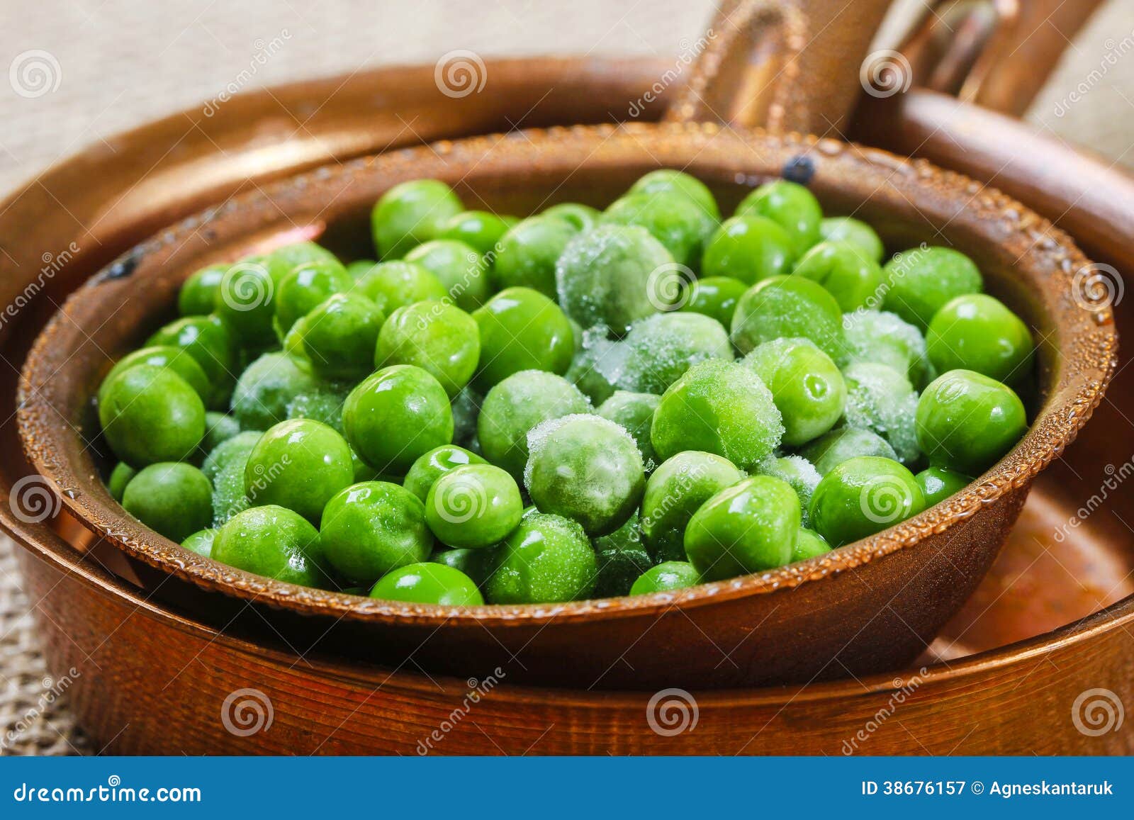 Green Peas in Brown Iron Bowl Stock Image Image of closeup, grocery