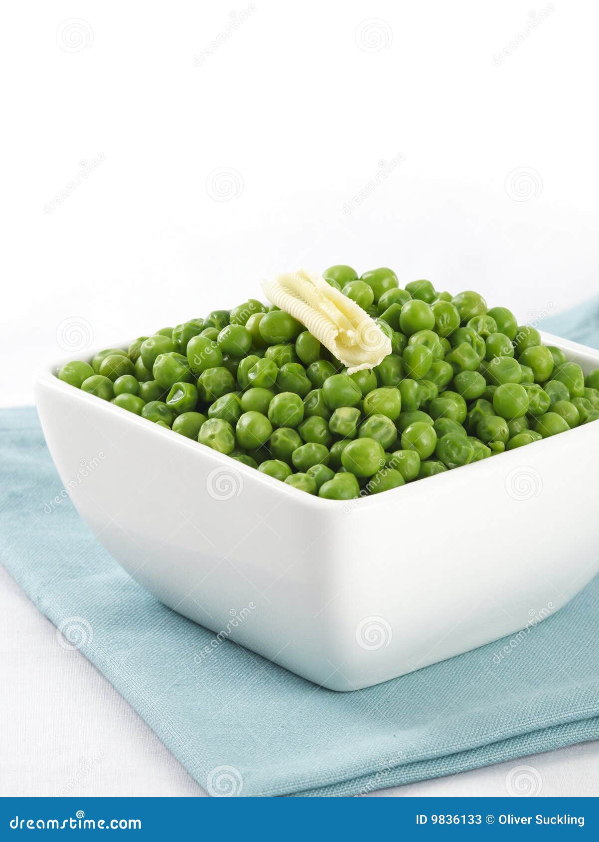 Green peas with butter stock image. Image of light, vegetable - 9836133