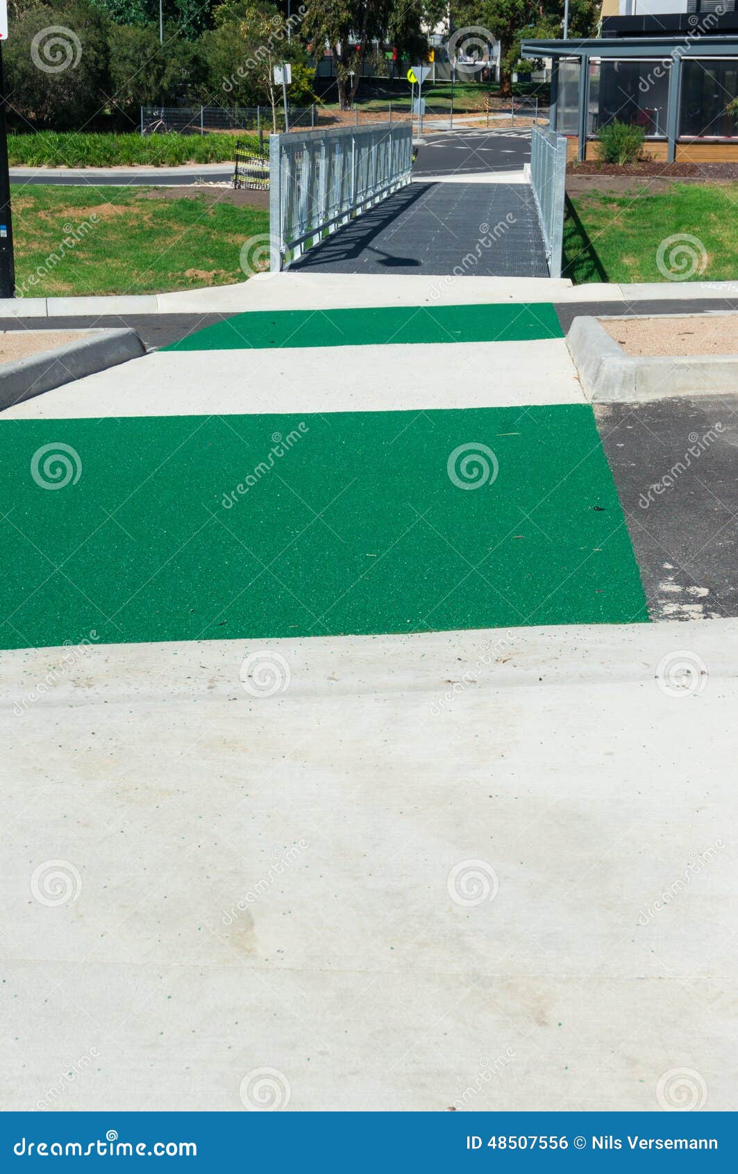 Green pedestrian crossing stock photo. Image of asphalt - 48507556