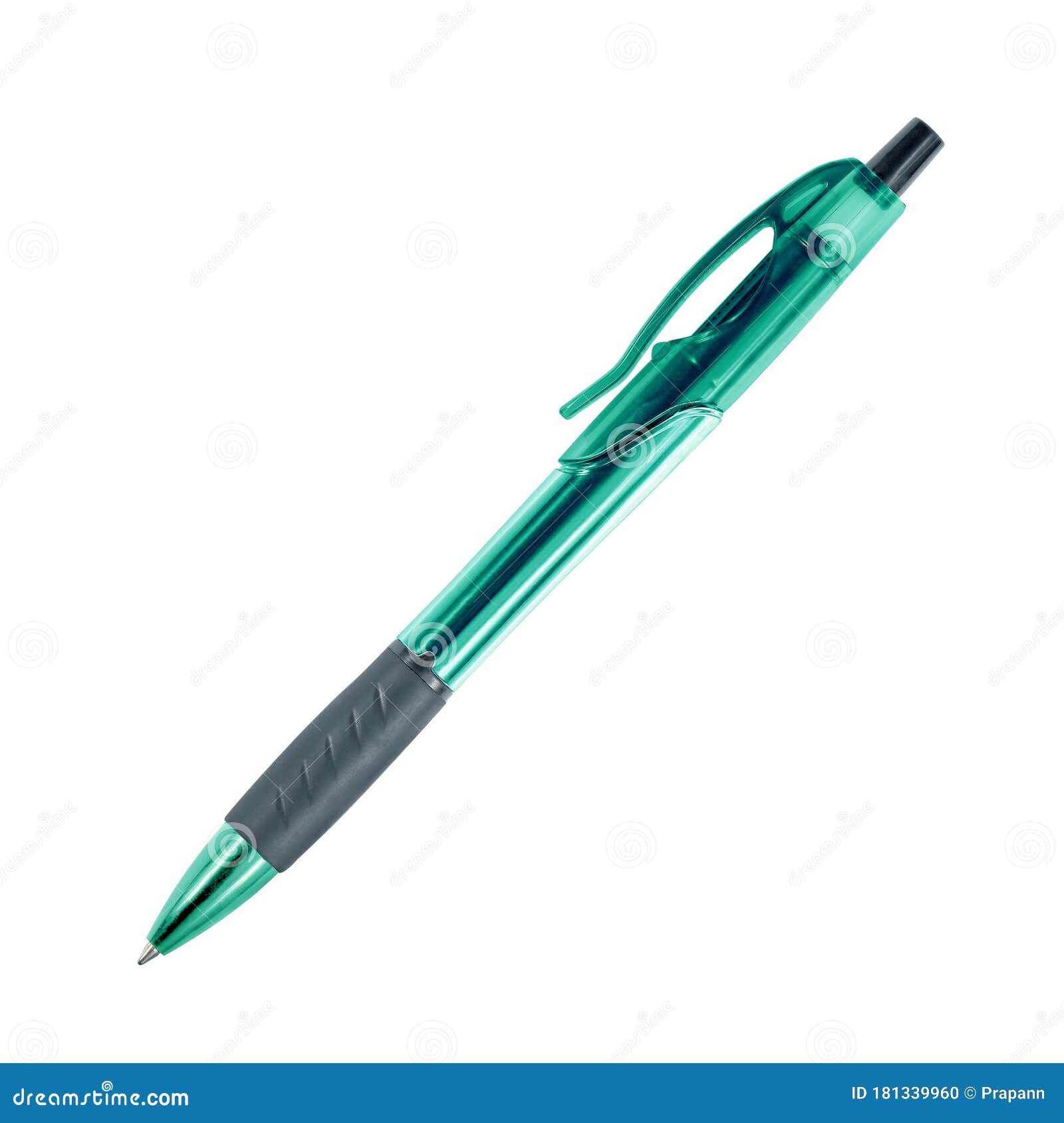 The Green Pen Isolated on White Background Stock Photo Image of tool
