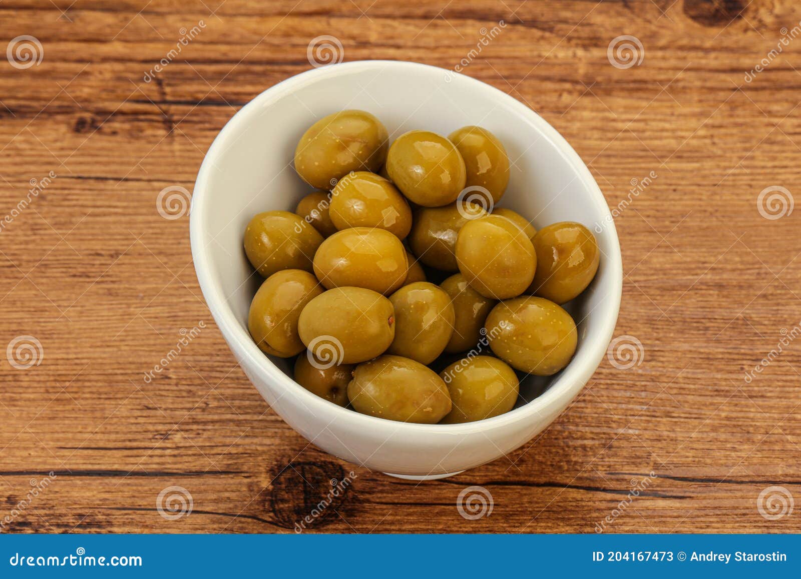 Green Pickled Olives in the Bowl Stock Image Image of organic
