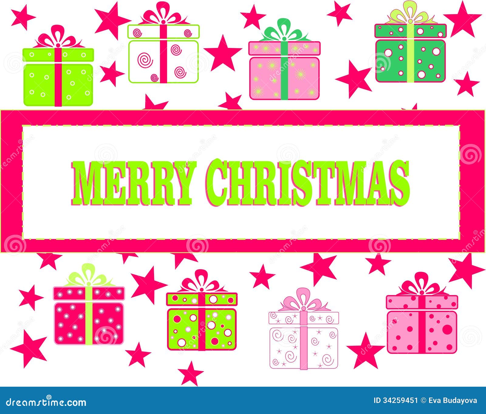 Green and Pink Christmas Background Stock Illustration Illustration