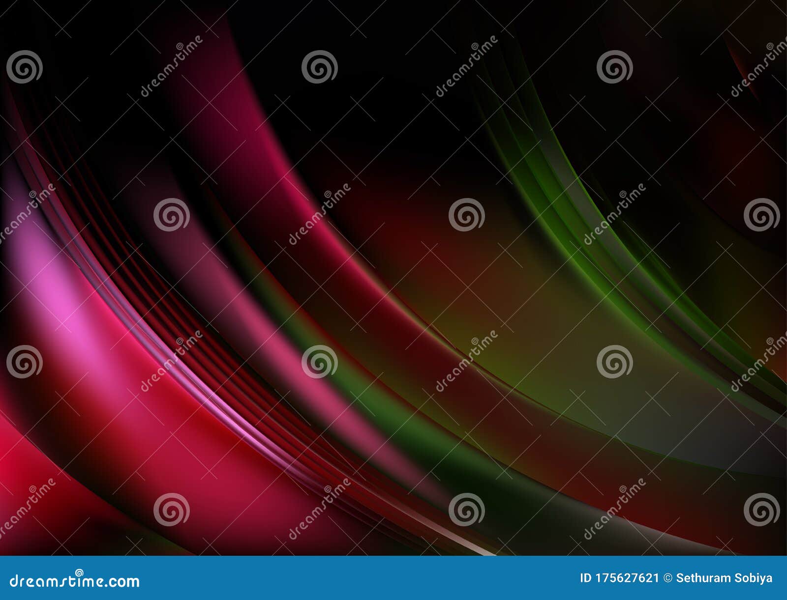 Green Pink Fractal Background Vector Illustration Design Stock Vector ...