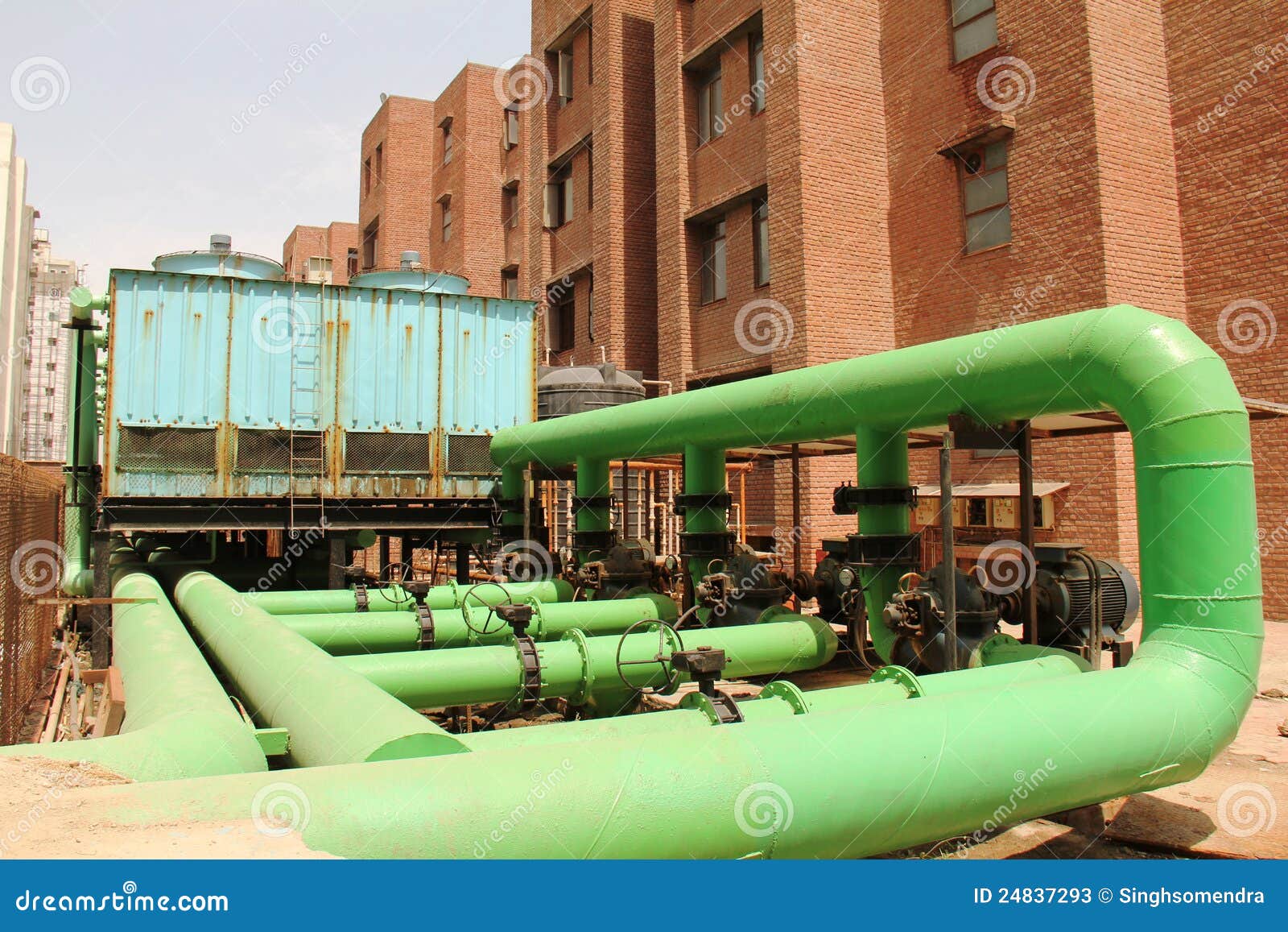 Old Cooling Water Tower For Effluent Treatment System RoyaltyFree