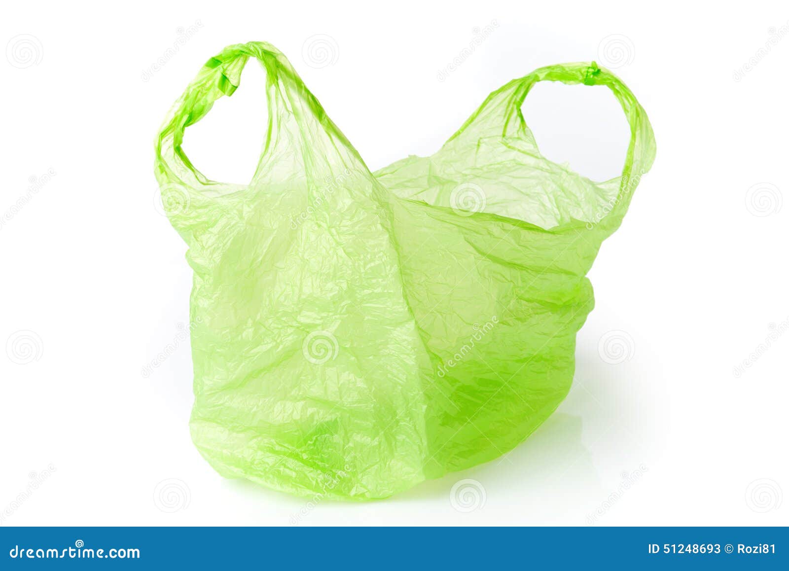 Green plastic bag isolated stock image. Image of enviromental - 51248693