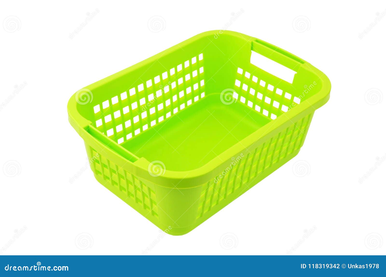 Green plastic basket stock photo. Image of container 118319342