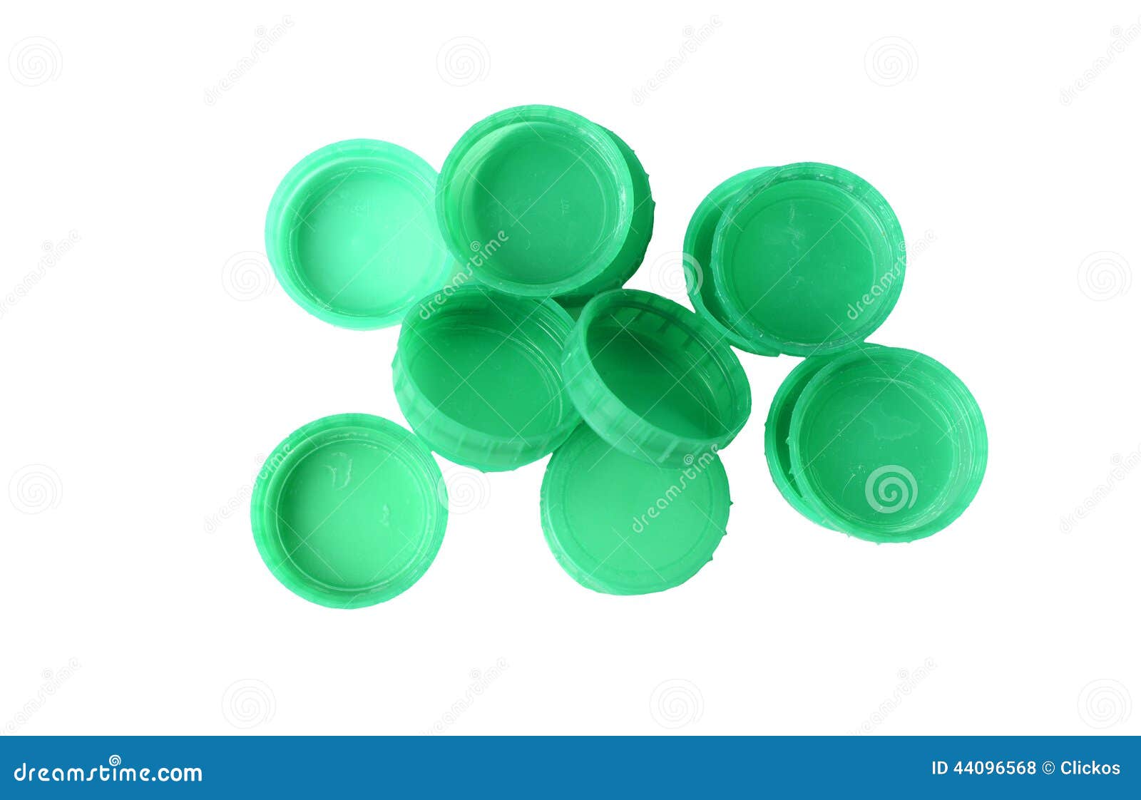 Green plastic bottle tops stock photo. Image of product 44096568