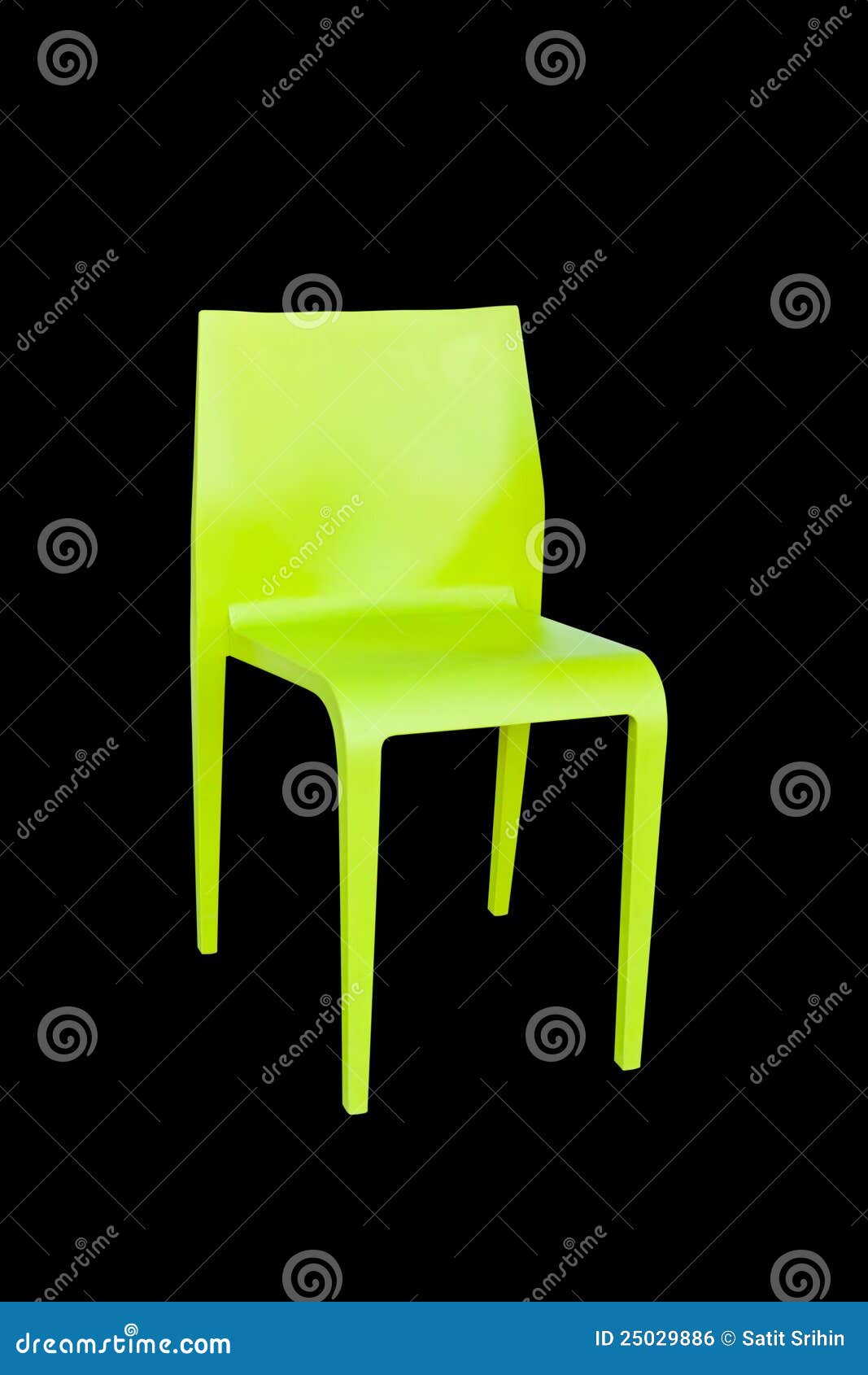 Green Plastic Chair Isolated Stock Photo Image of green, solitary