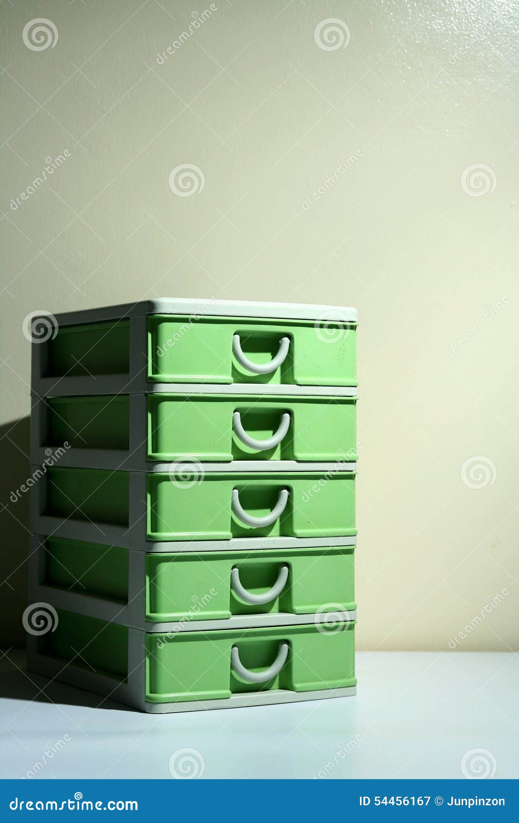 Green Plastic Home Organizer Drawer Stock Image Image Of Closet