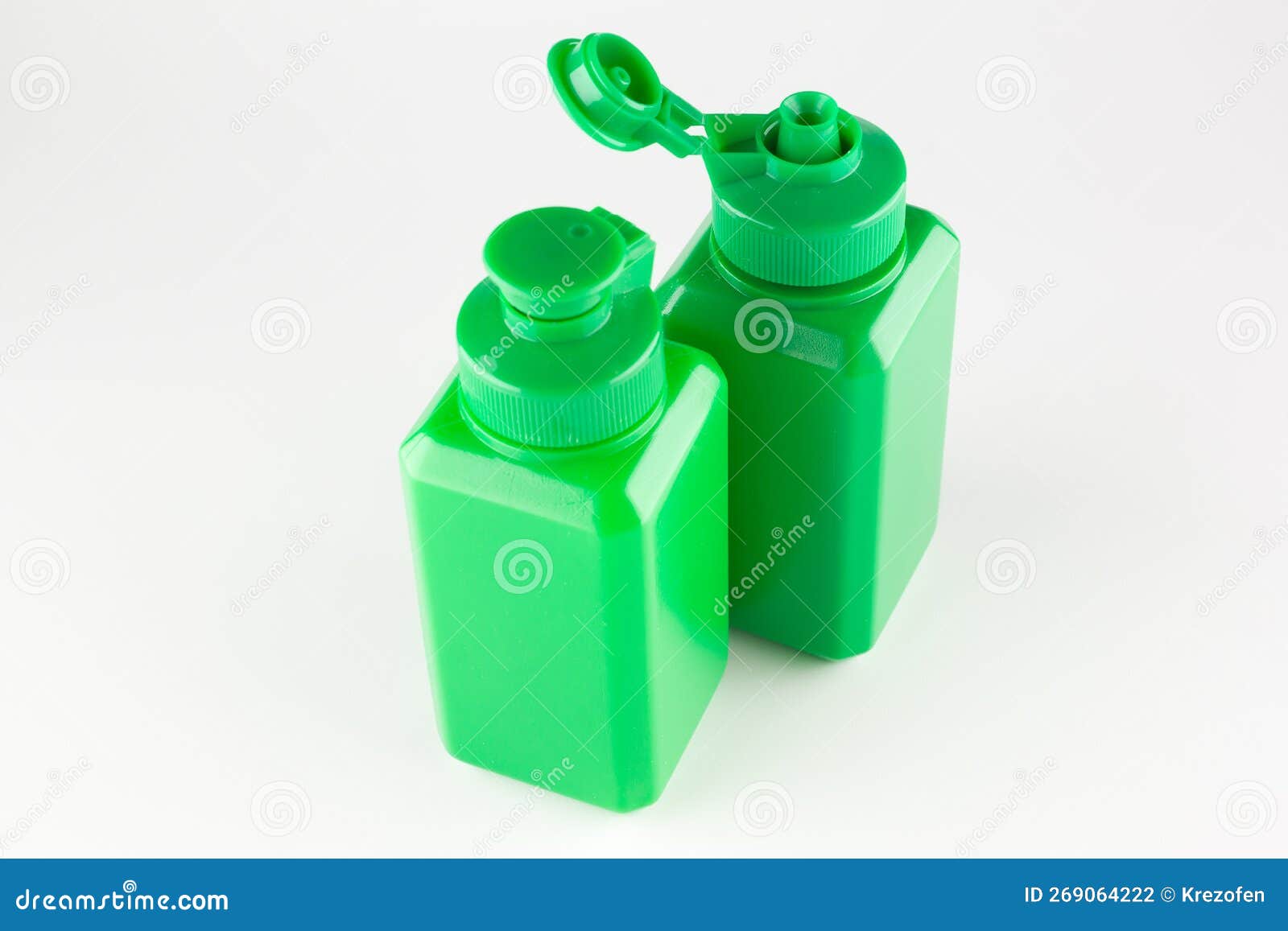 Green Plastic Medical Jars with Lids Stock Photo Image of bottle