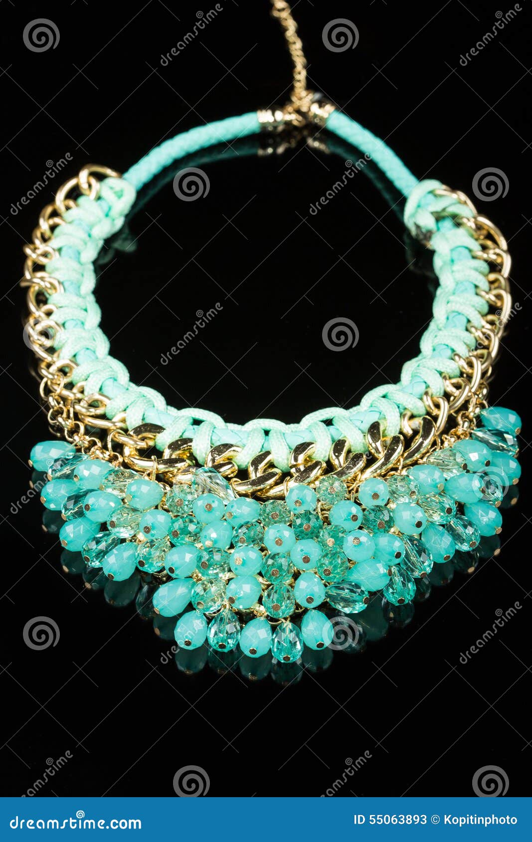 Green plastic necklace stock image. Image of bead, bijouterie 55063893