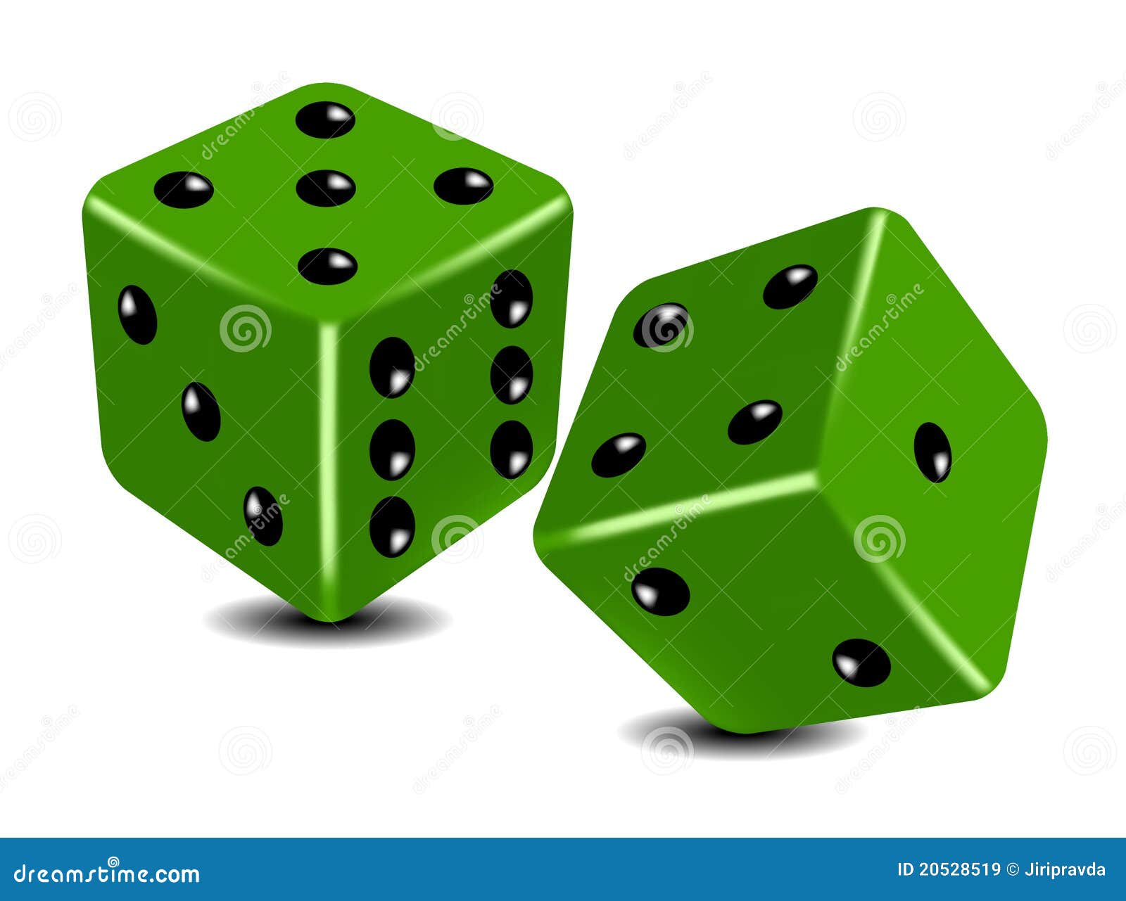 Green Playing Dice Royalty Free Stock Images Image 20528519