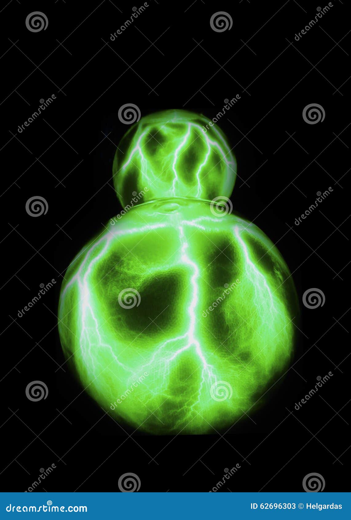 Green plazma balls stock image. Image of close, life 62696303