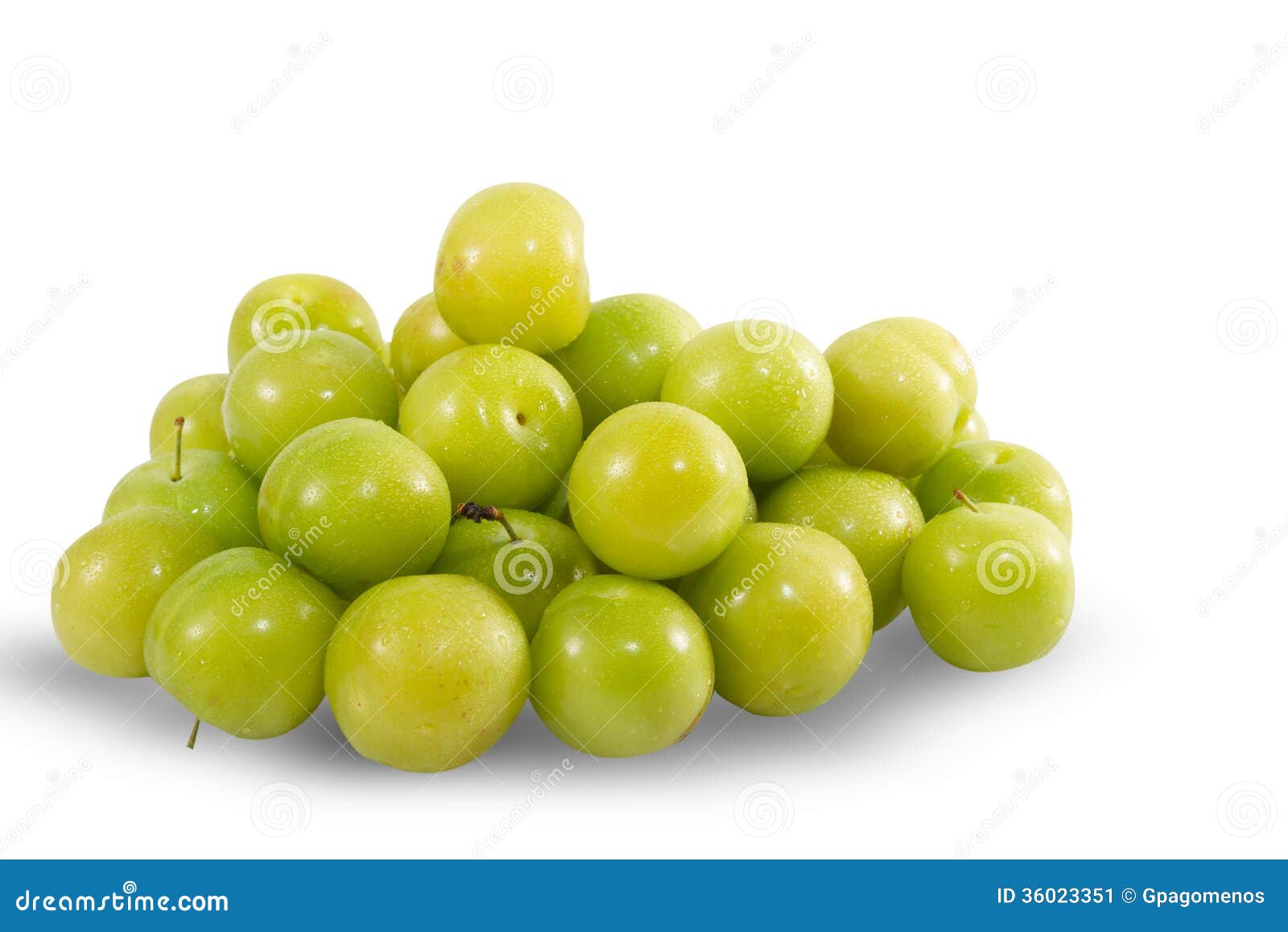 Green plum fruit stock image. Image of sweet, dessert 36023351