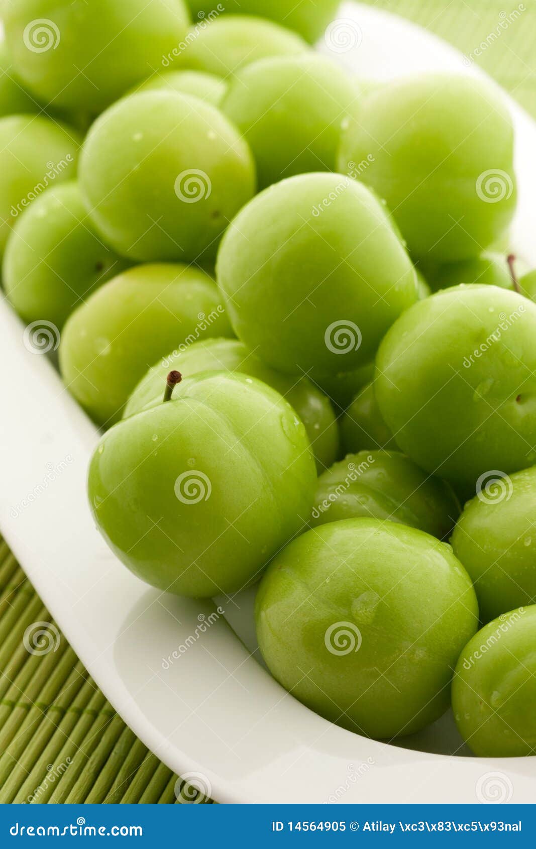 Green plums stock image. Image of objects, plum, organic 14564905
