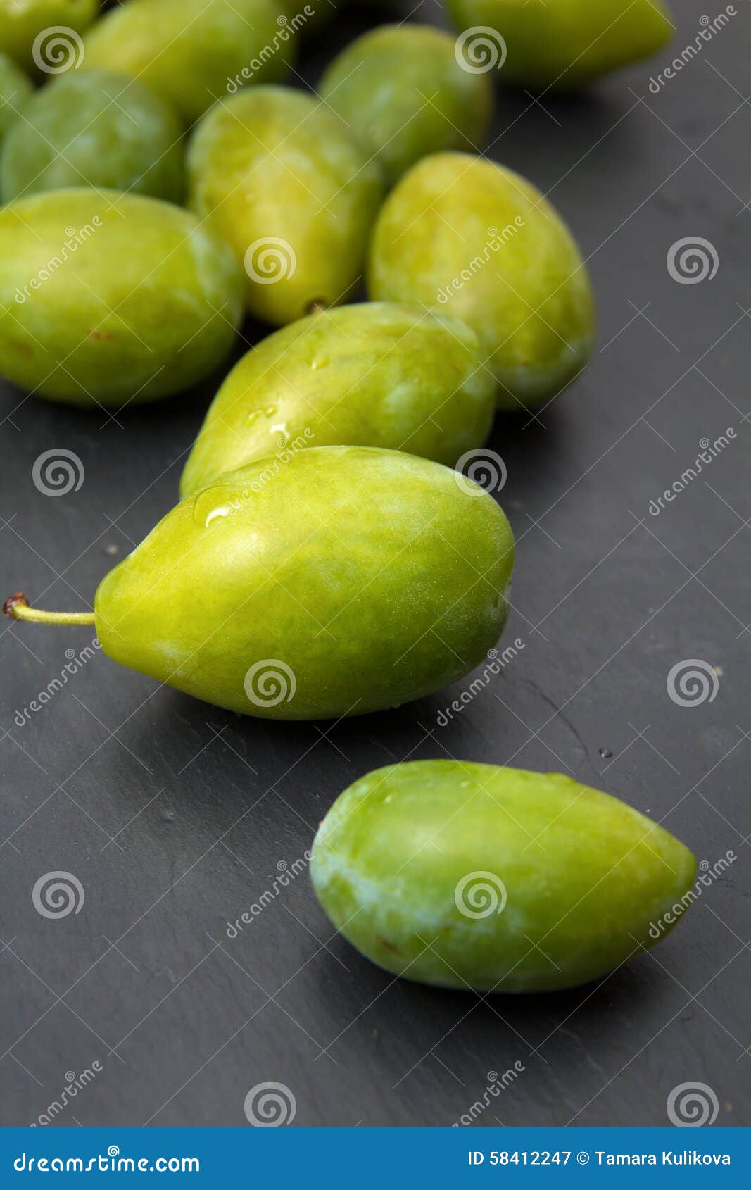 Green plums stock image. Image of closeup, calorie, nutrients 58412247
