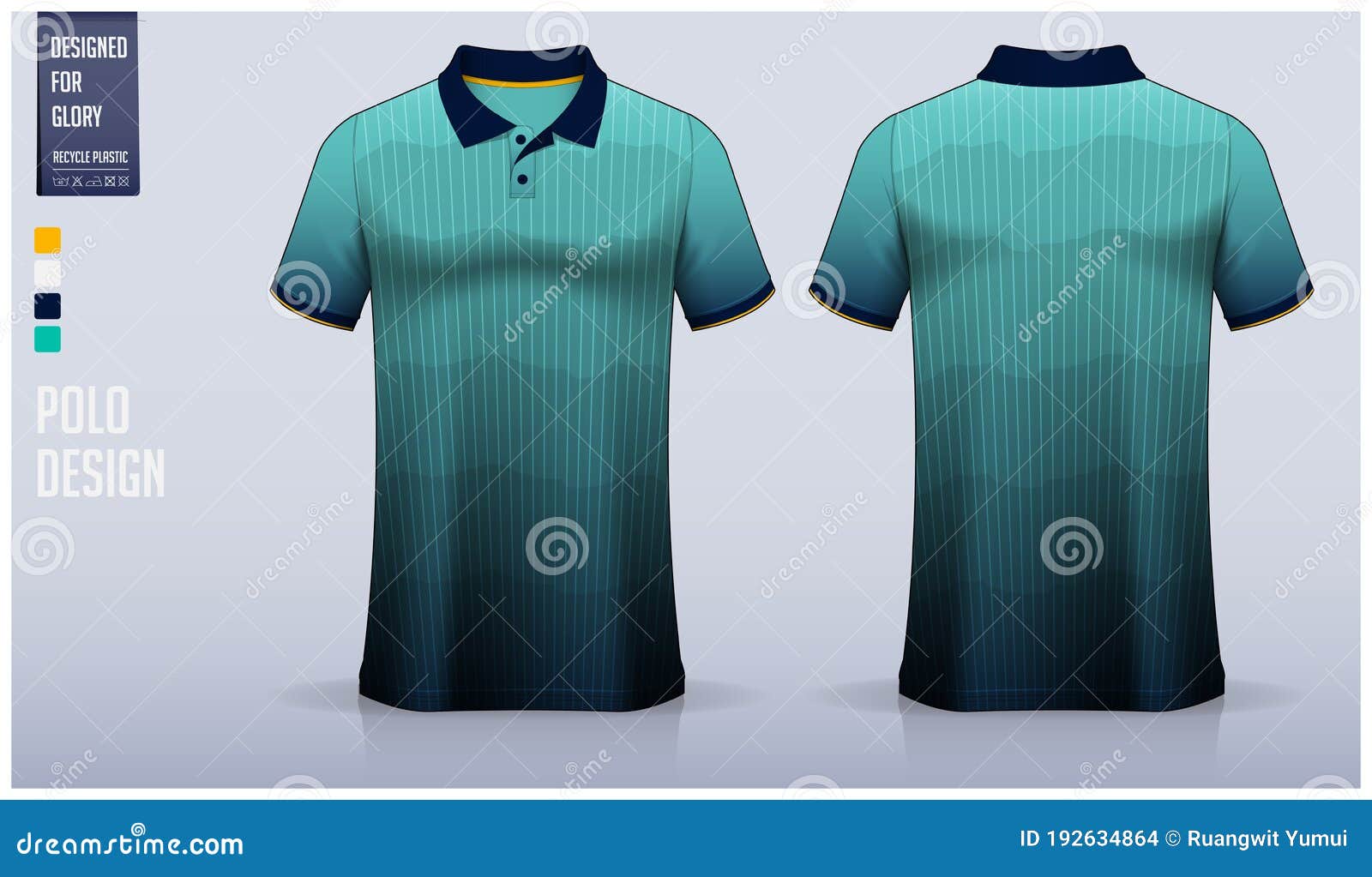 Green Polo Shirt Mockup Template Design for Soccer Jersey, Football Kit ...