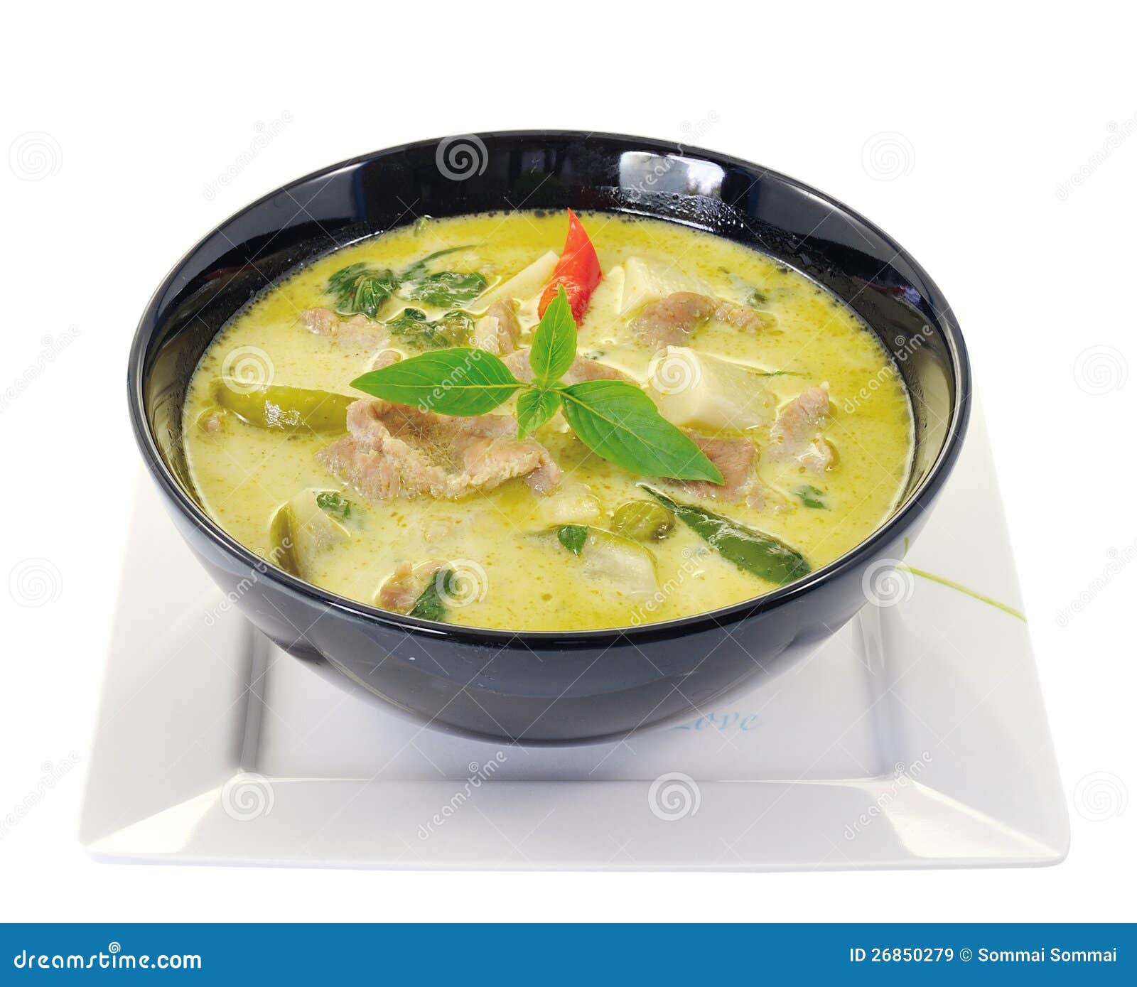 Green Pork Curry , Thai Cuisine Stock Image Image of asia, grass