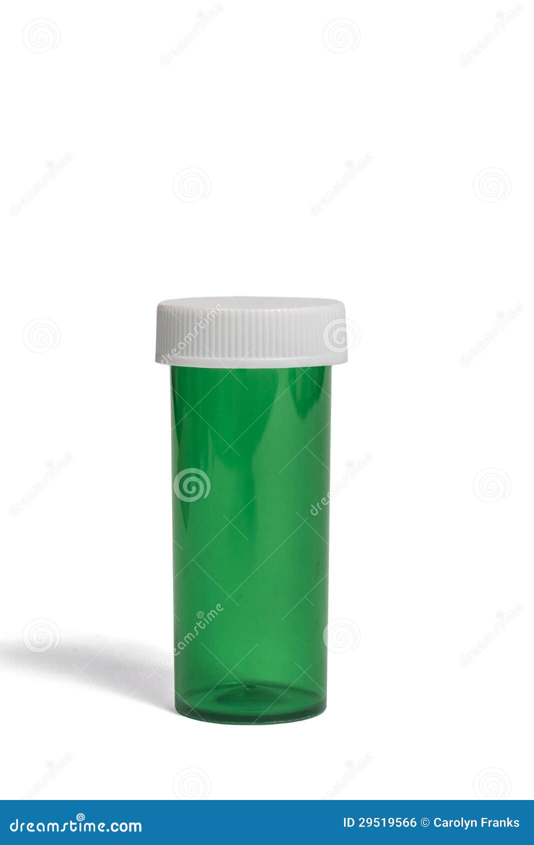 Green Prescription Bottle with Shadow Stock Photo Image of green
