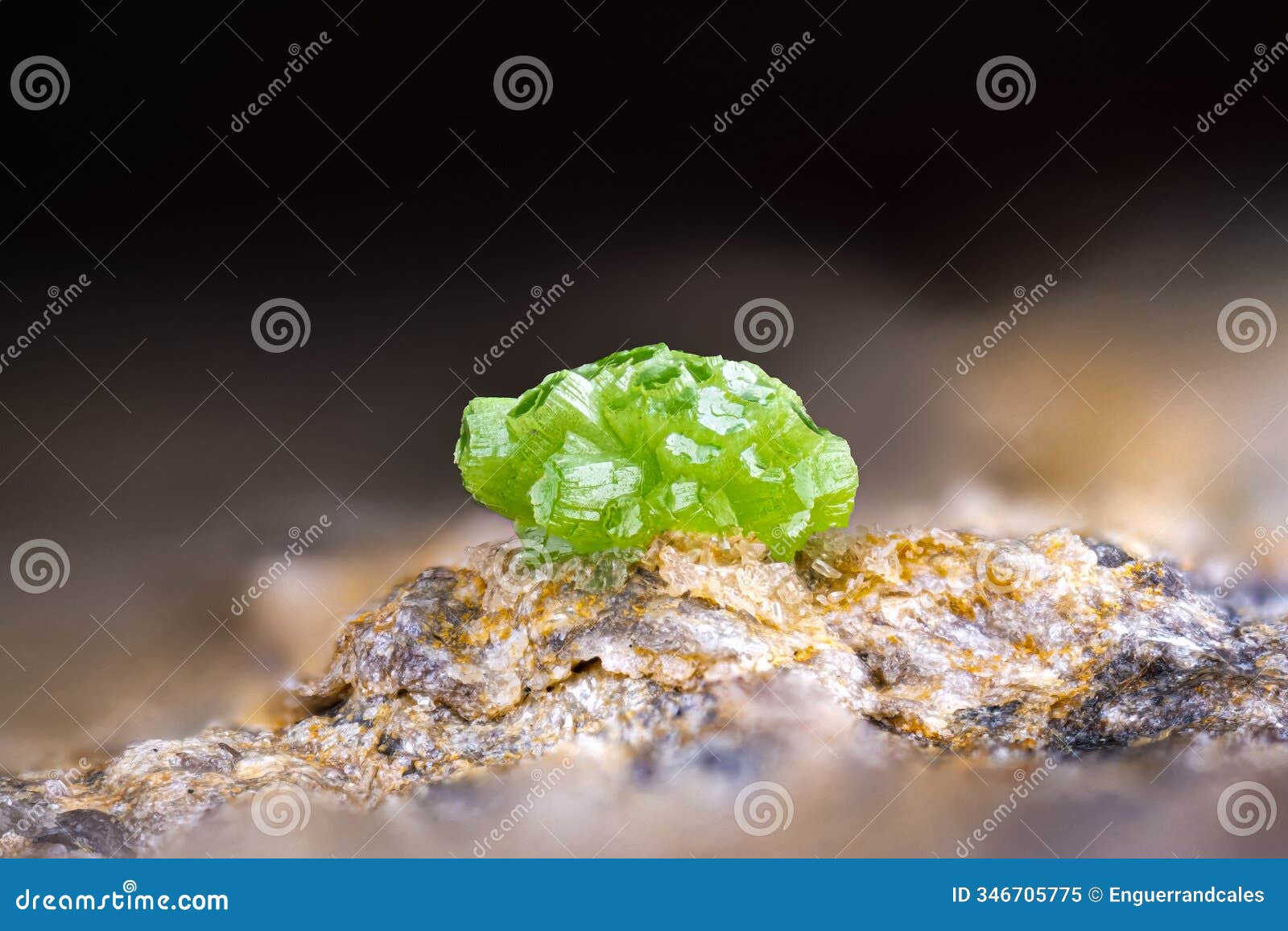 green pyromorphite cluster