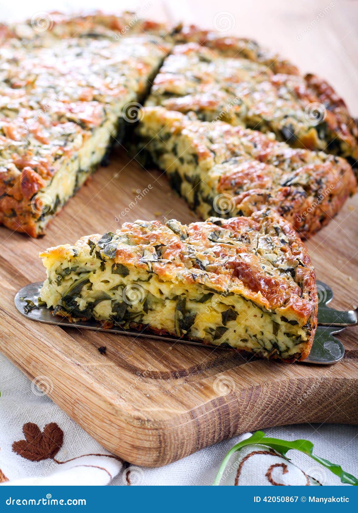 Green quiche stock image. Image of herbs, quiche, cheese 42050867
