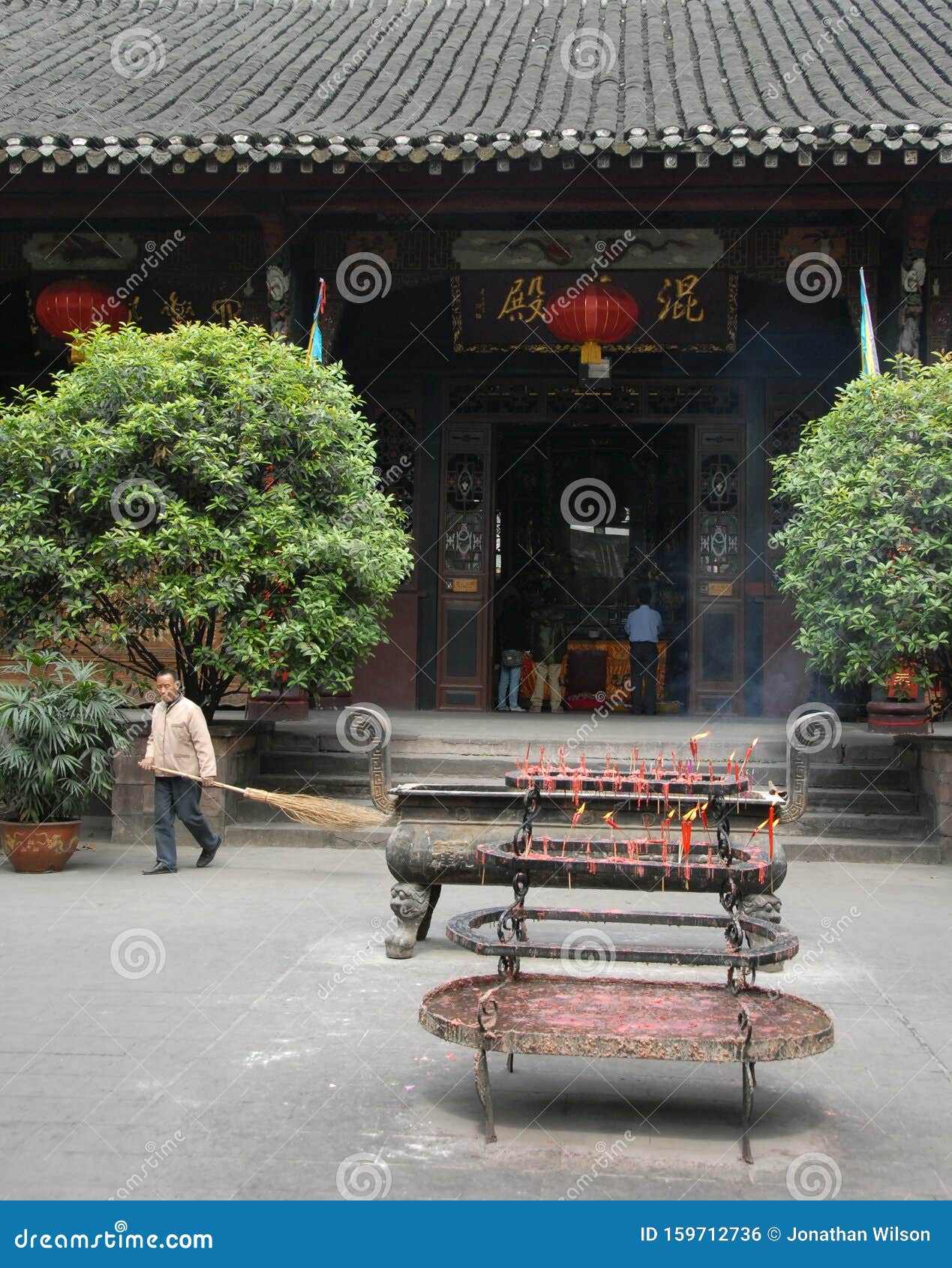 The Green Ram Temple In Chengdu China Editorial Photo Image Of Hall