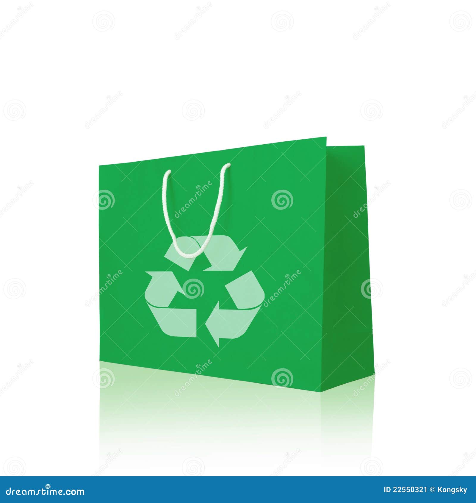 Green Recycle Paper Shopping Bag Stock Image Image of advert, green