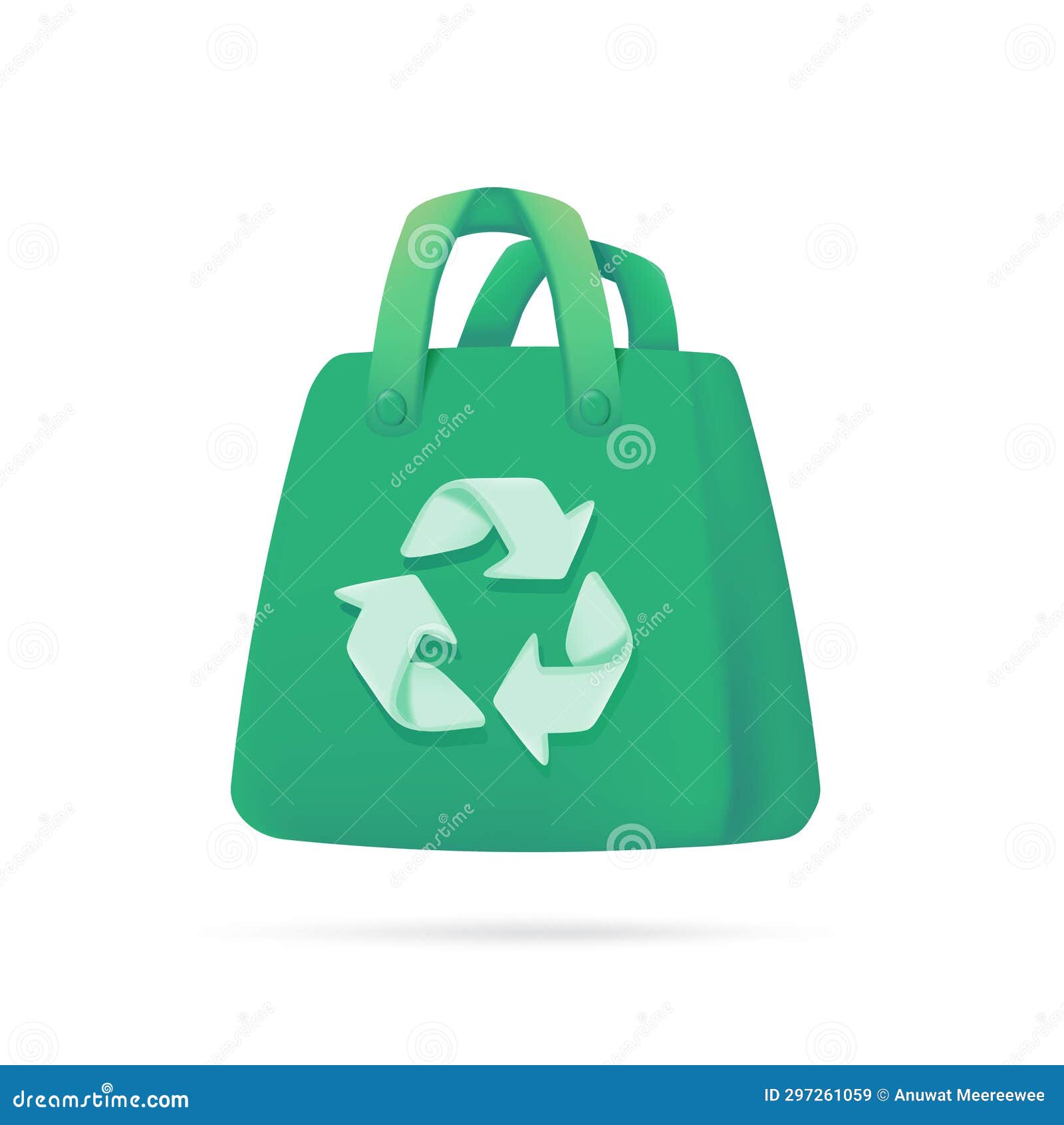 Green Recycled Bag the Concept of Using Plastic Substitute Materials