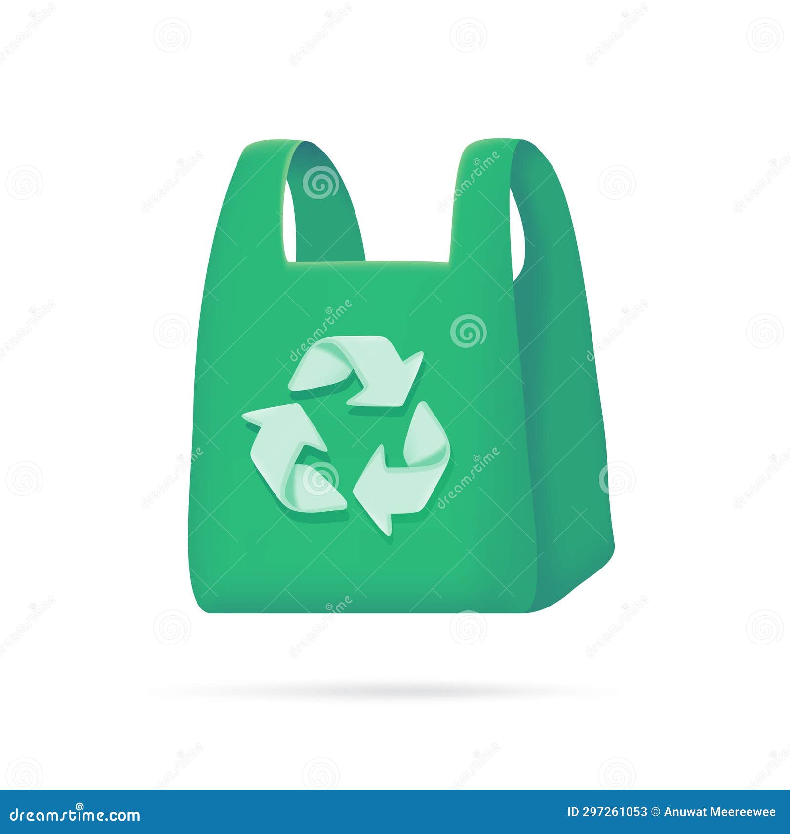 Green Recycled Plastic Bags the Concept of Using Plastic Substitute Materials for the World