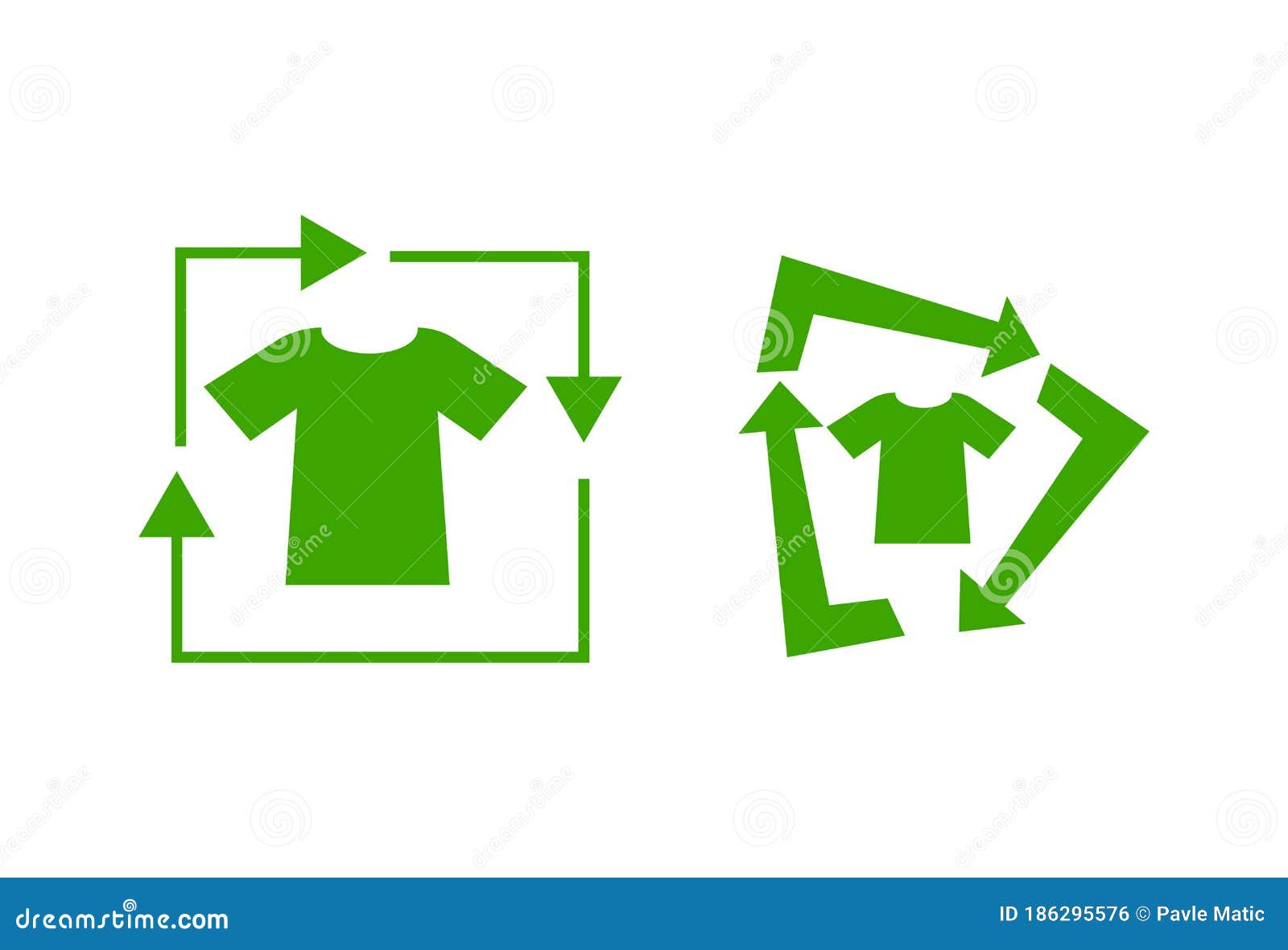 Green Recycling Tshirt Icon Logo on a White Background Stock Vector ...