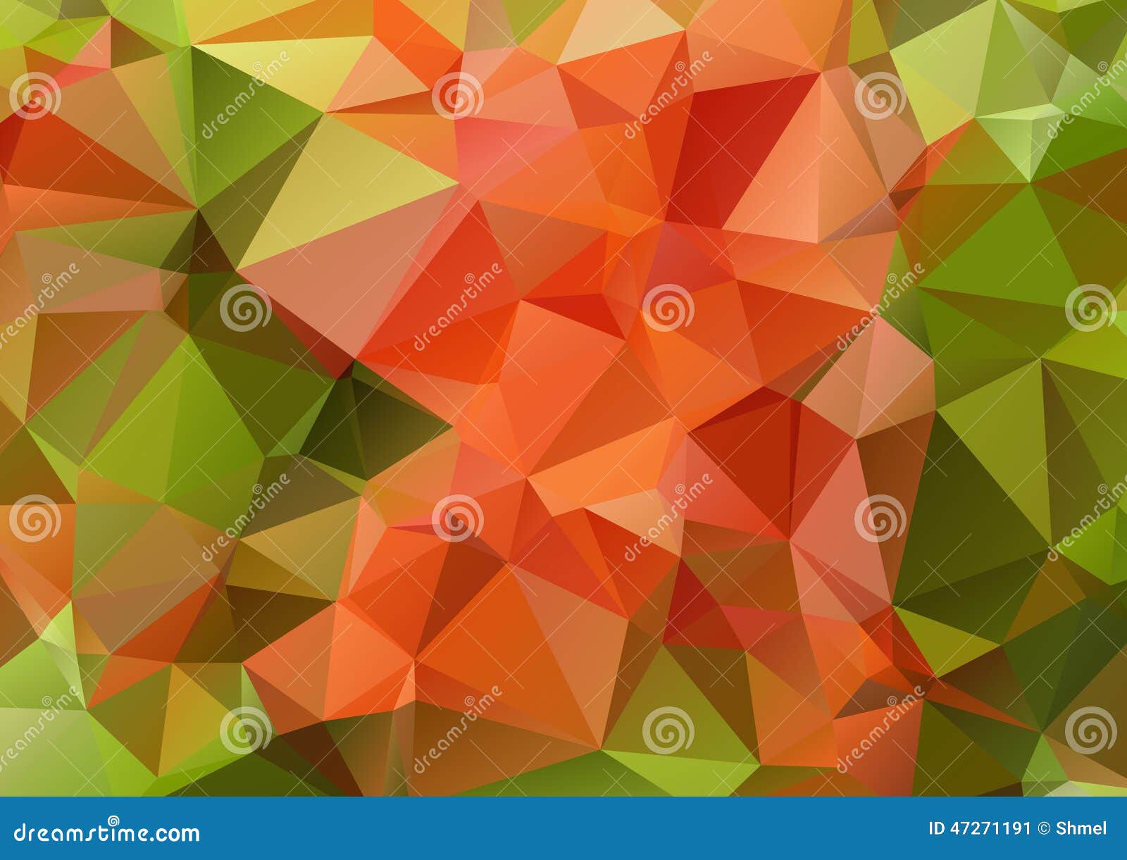 Greenred Abstract Polygonal Background Stock Illustration