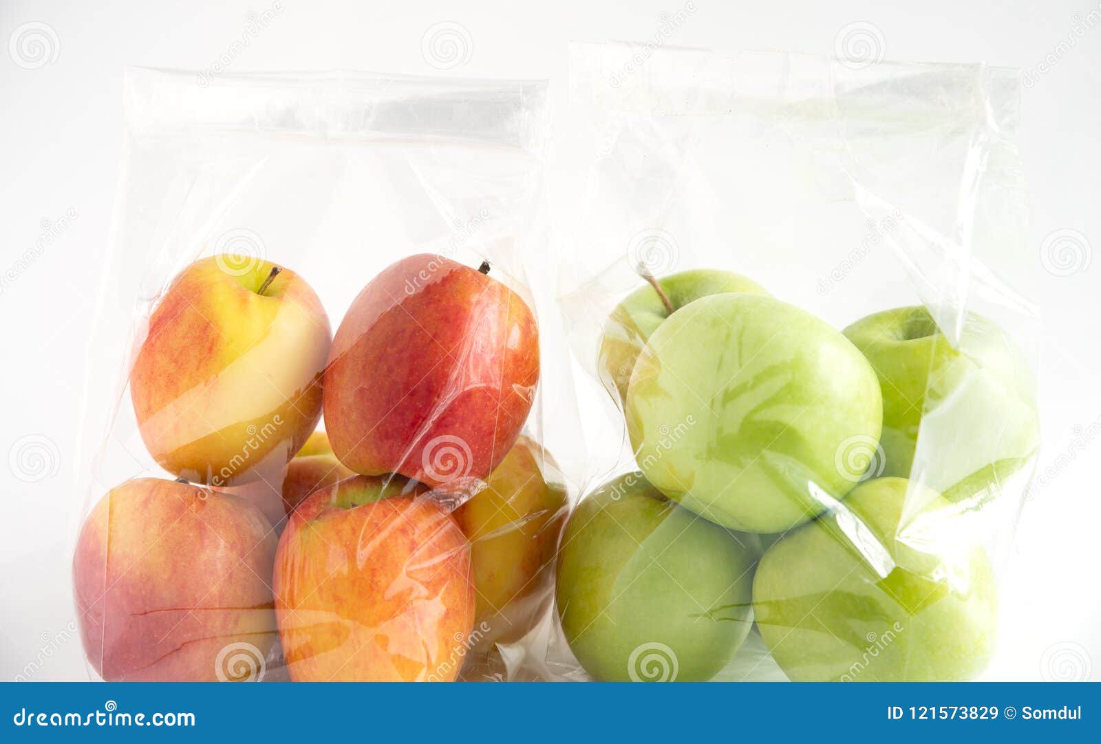 Download Green And Red Apples In Plastic Bag Stock Image Image Of Green Diet 121573829 Yellowimages Mockups