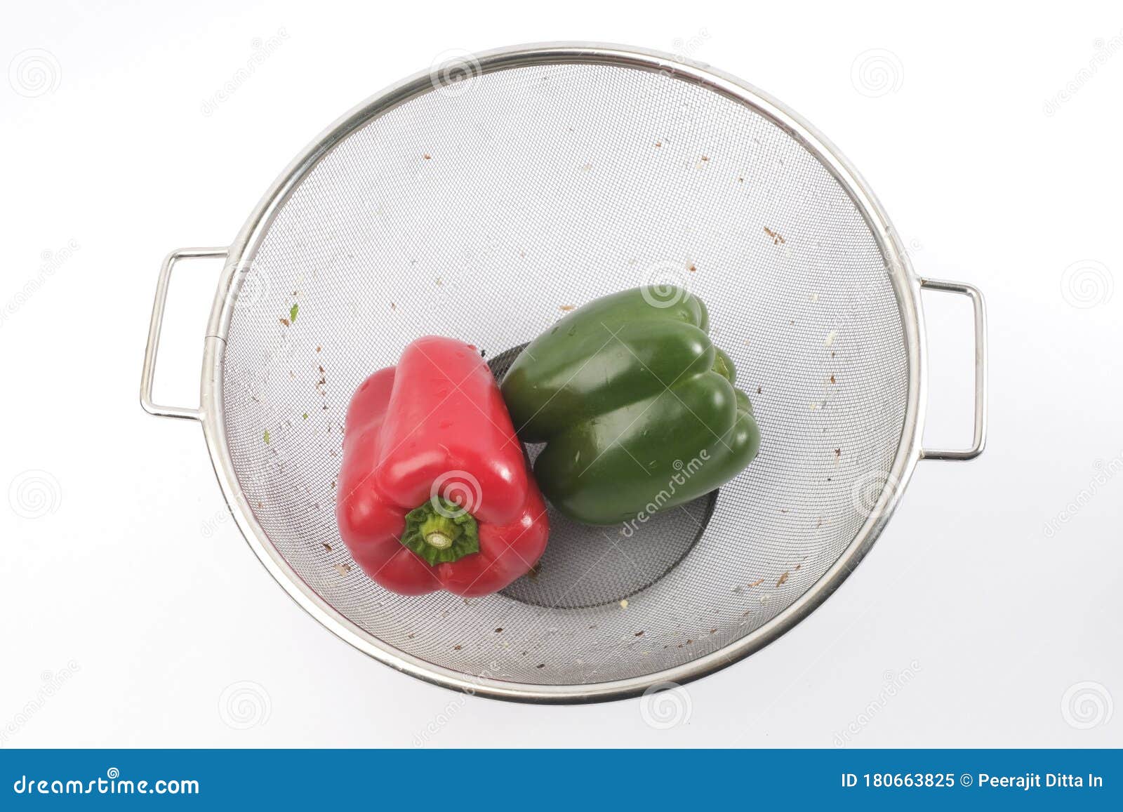 Green and Red Bell Pepper with Sieve Water Filter Stock Image - Image of  filter, sieve: 180663825