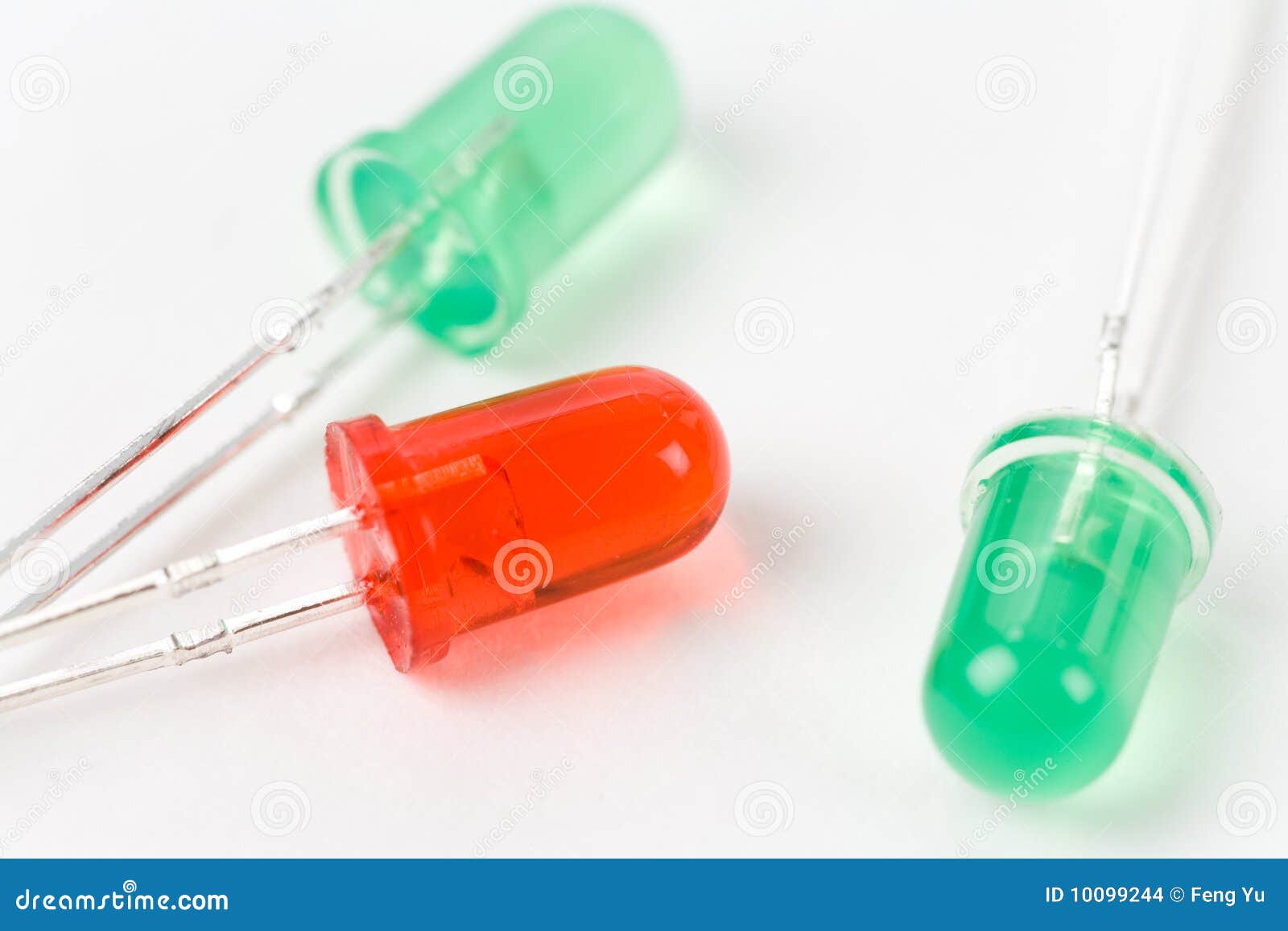 Green Red LED stock photo. Image of component, electronics - 10099244